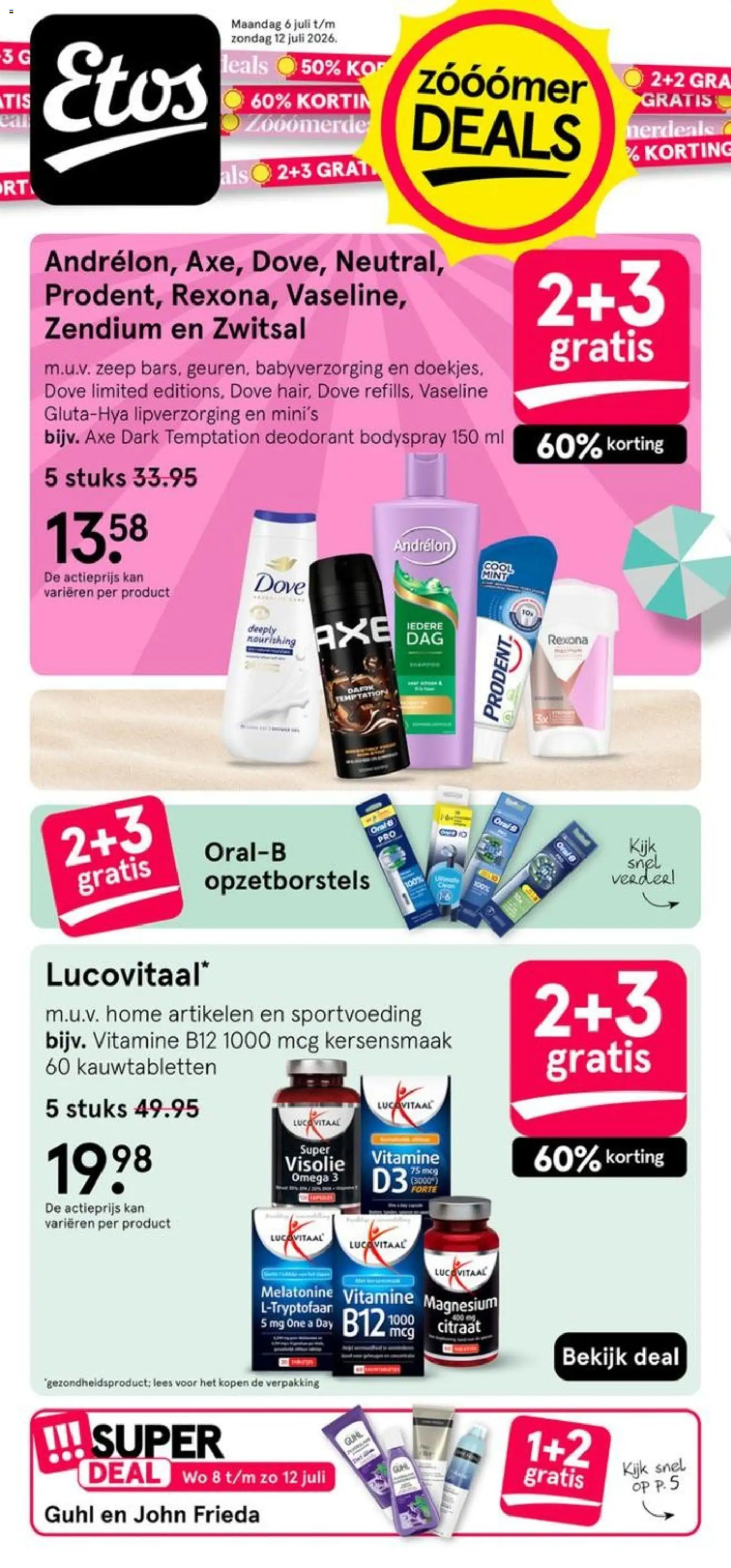 Voorbeeld van Etos folder van winkel Etos geldig vanaf 06-07-2026 - Omega 3, Omega, Deodorant, Kan, Visolie, Zeep