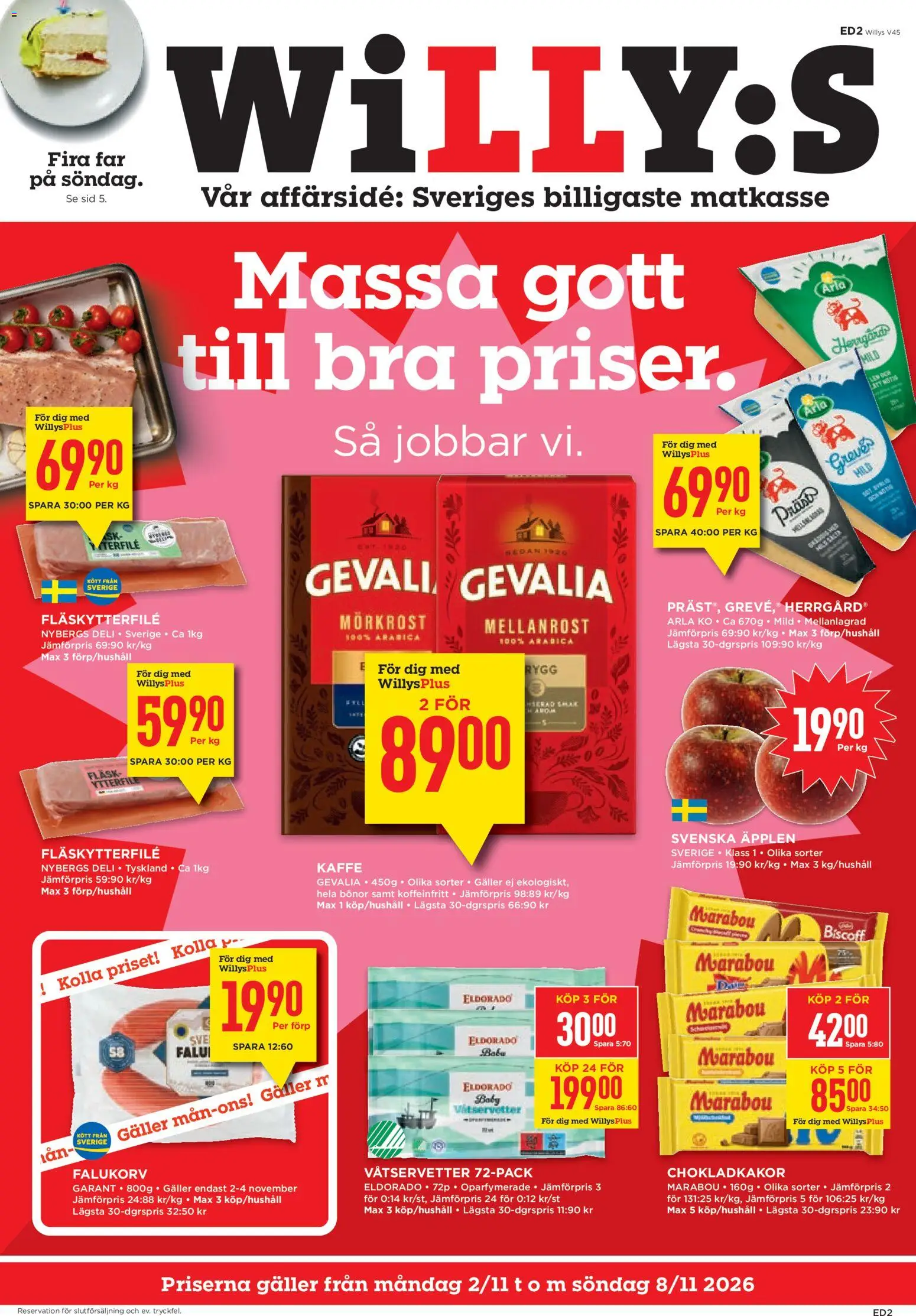 Förhandsgranska reklamblad Willys erbjudanden från butik Willys gäller från 02/11/2026