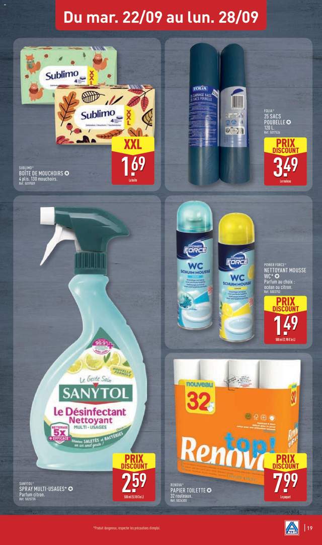 Nouveau catalogue Aldi à partir du 22/09