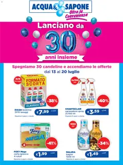 Anteprima dell'opuscolo Acqua e Sapone volantino 30 Anni Insieme dal negozio Acqua e Sapone valido da 13/07/2026