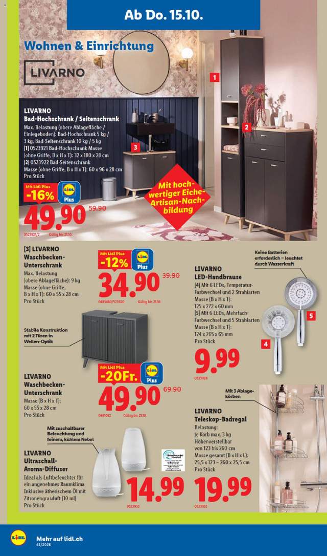 Neue Lidl Aktionen ab 15.10.