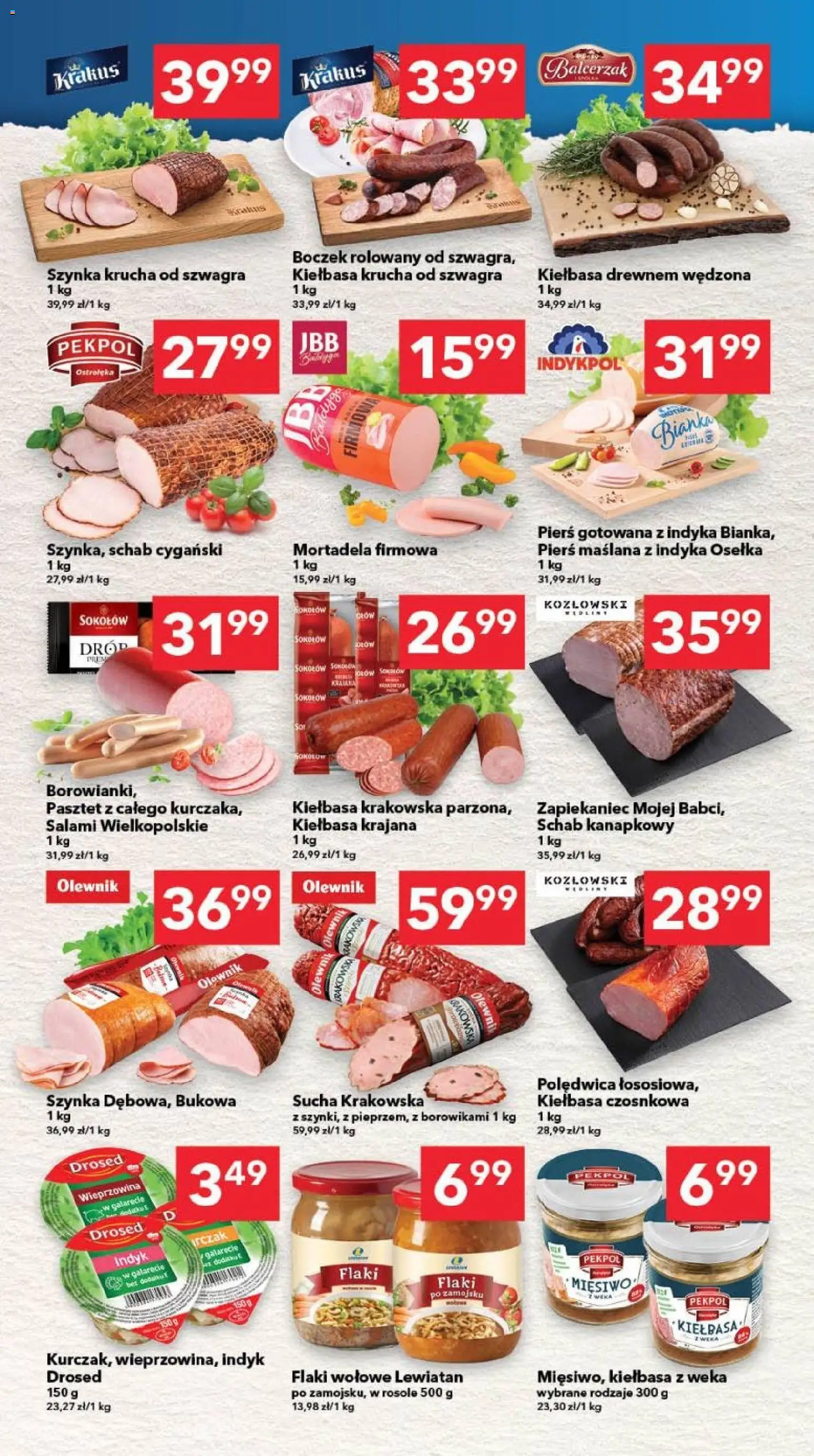 Pogląd gazetki "Lewiatan gazetka - Gdańsk" ze sklepu Lewiatan ważnej od 24.09.2026 - Schab, Indyk, Kiełbasa, Boczek, Flaki wołowe, Salami, Wieprzowina, Osełka