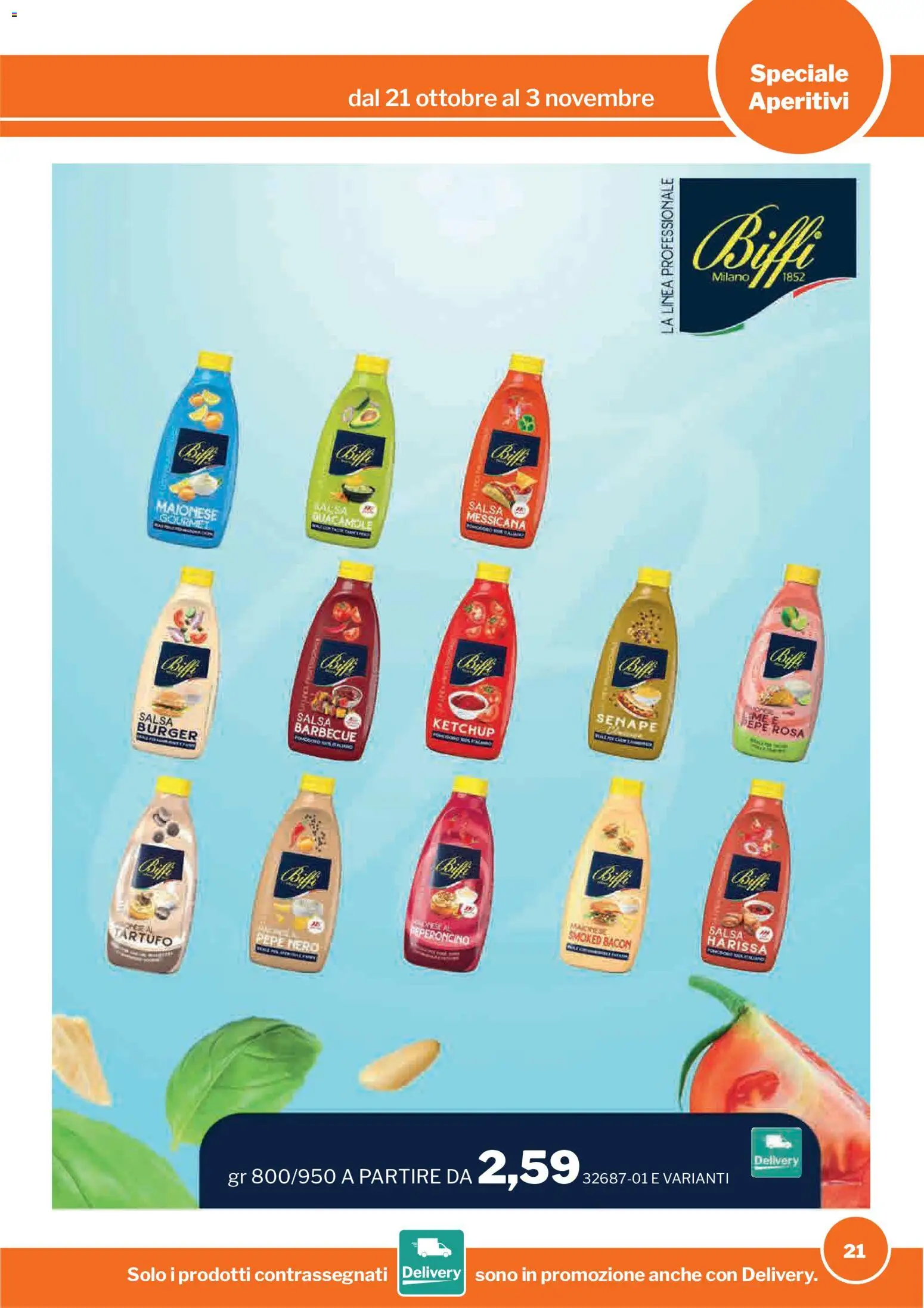 Anteprima dell'opuscolo Sogegross volantino Aperitivi dal negozio Sogegross valido da 21/10/2026 - Guacamole, Tartufo, Barbecue, Pepe, Maionese, Peperoncino, Senape, Ketchup