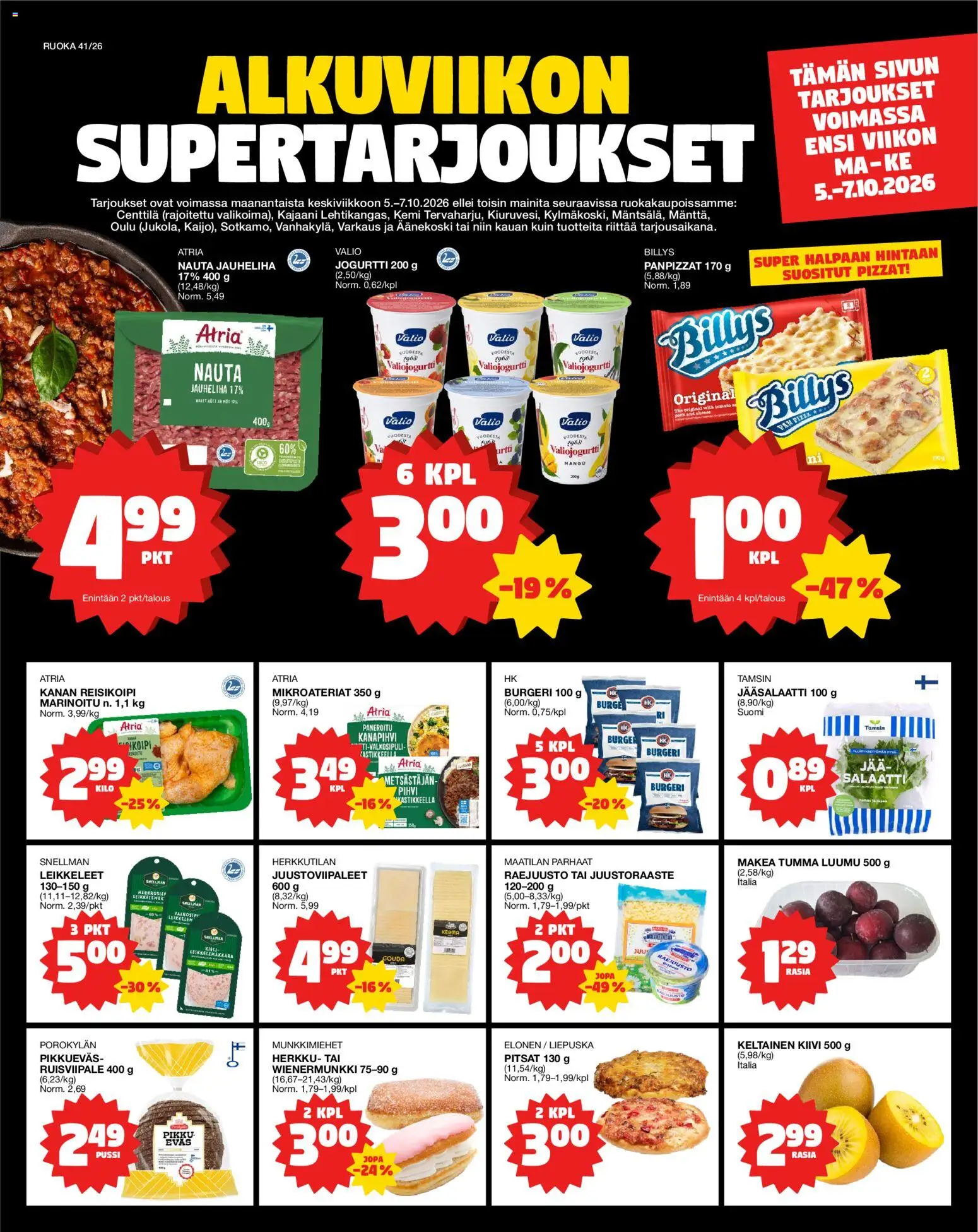 Kaupan Tokmanni Tokmanni Ruokasanomat esikatselu, voimassa 05/10/2026