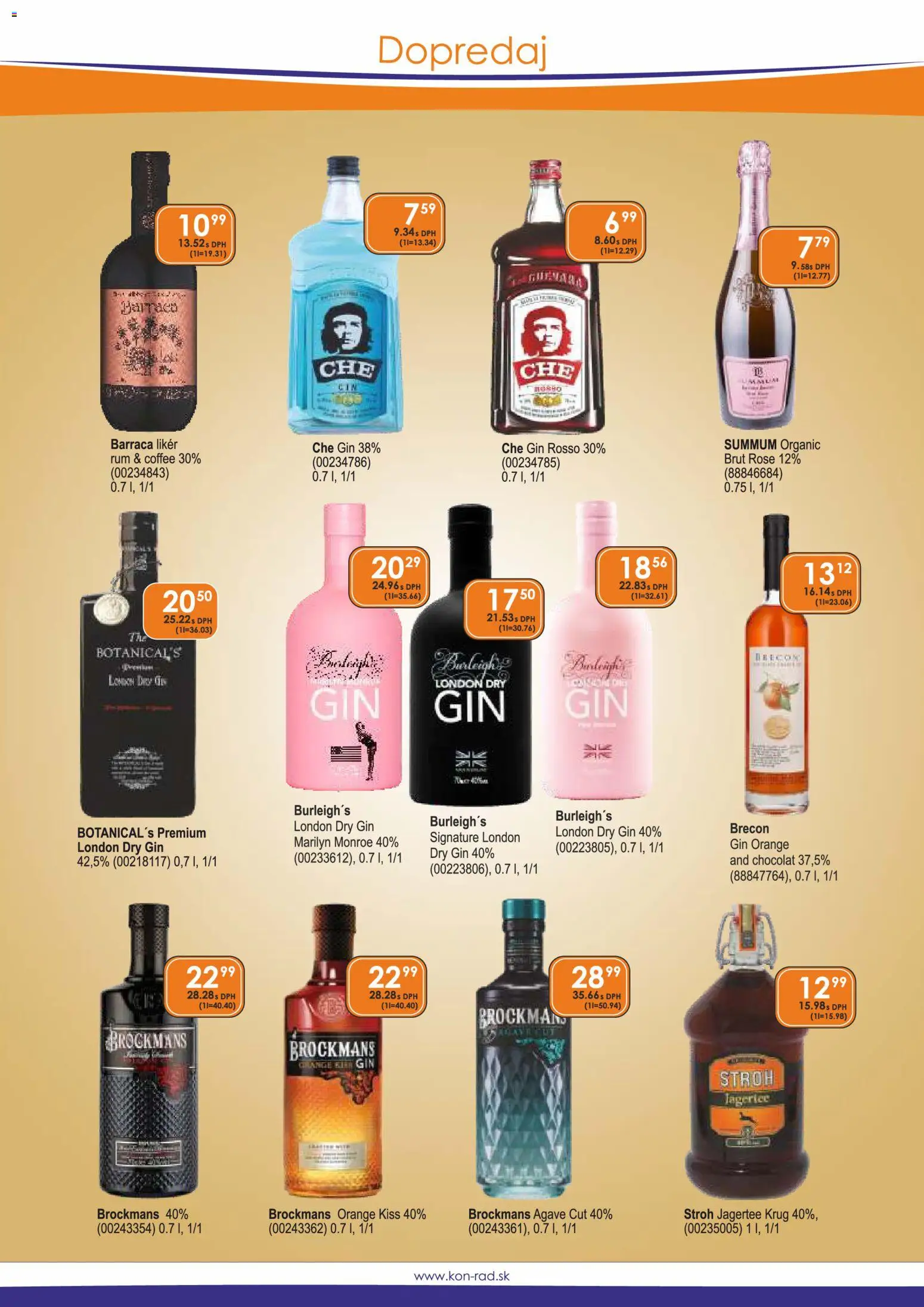 Náhľad KON - RAD letáku platného od 01.11.2026 - Rum, Gin, Agáve