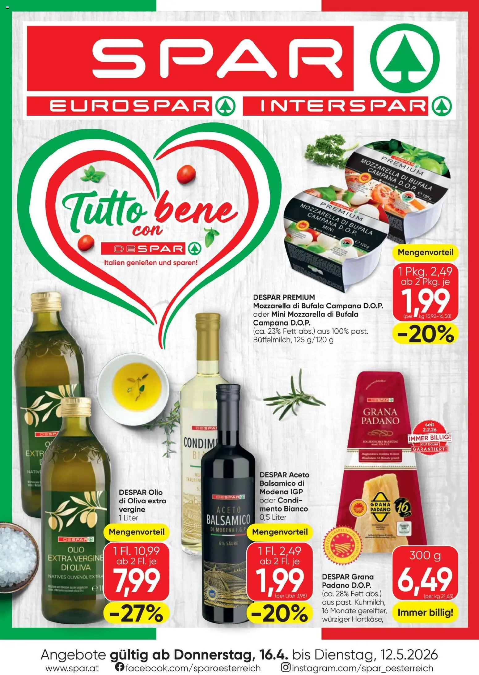 Vorschau der Angebote: Spar Spar Tutto bene gültig ab 16.04.2026
