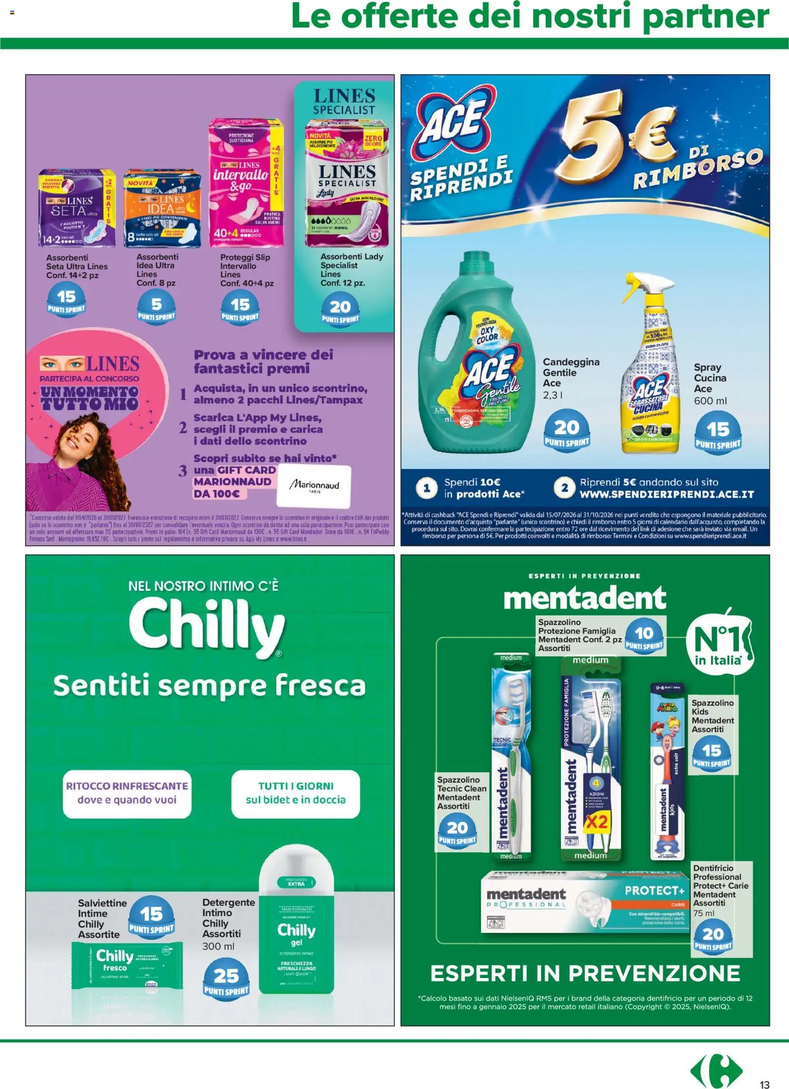 Anteprima dell'opuscolo Carrefour volantino dal negozio Carrefour valido da 27/08/2026 - Profumo, Doccia, Dentifricio, Slip, Sgrassatore, Detergente, Spazzolino, Proteggi slip