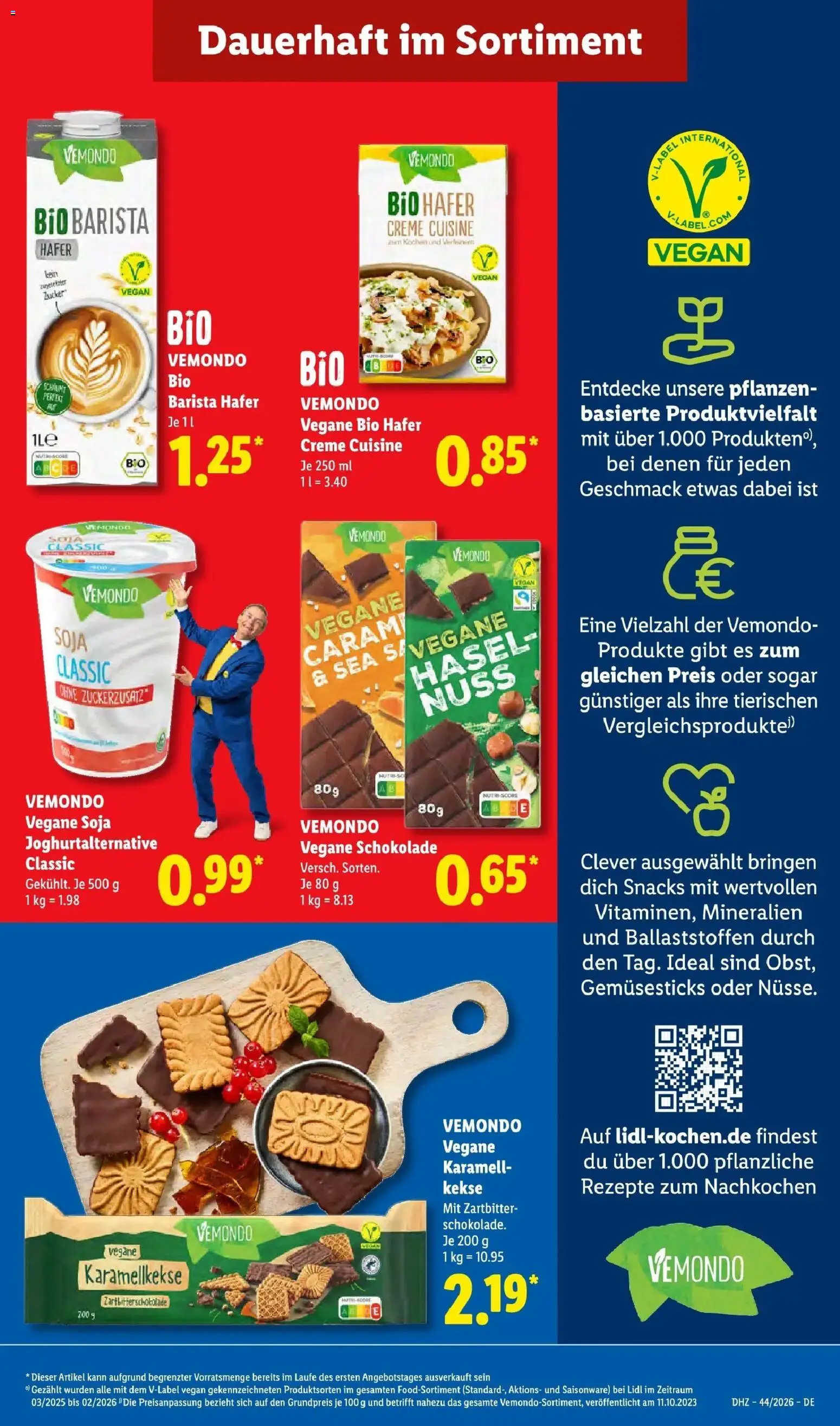 Vorschau von dem Prospekt des Geschäftes Lidl, gültig ab dem 26.10.2026 - Schokolade, Zucker, Kekse, Creme