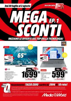 Anteprima dell'opuscolo Media World volantino Sconti dal negozio Media World valido da 20/07/2026