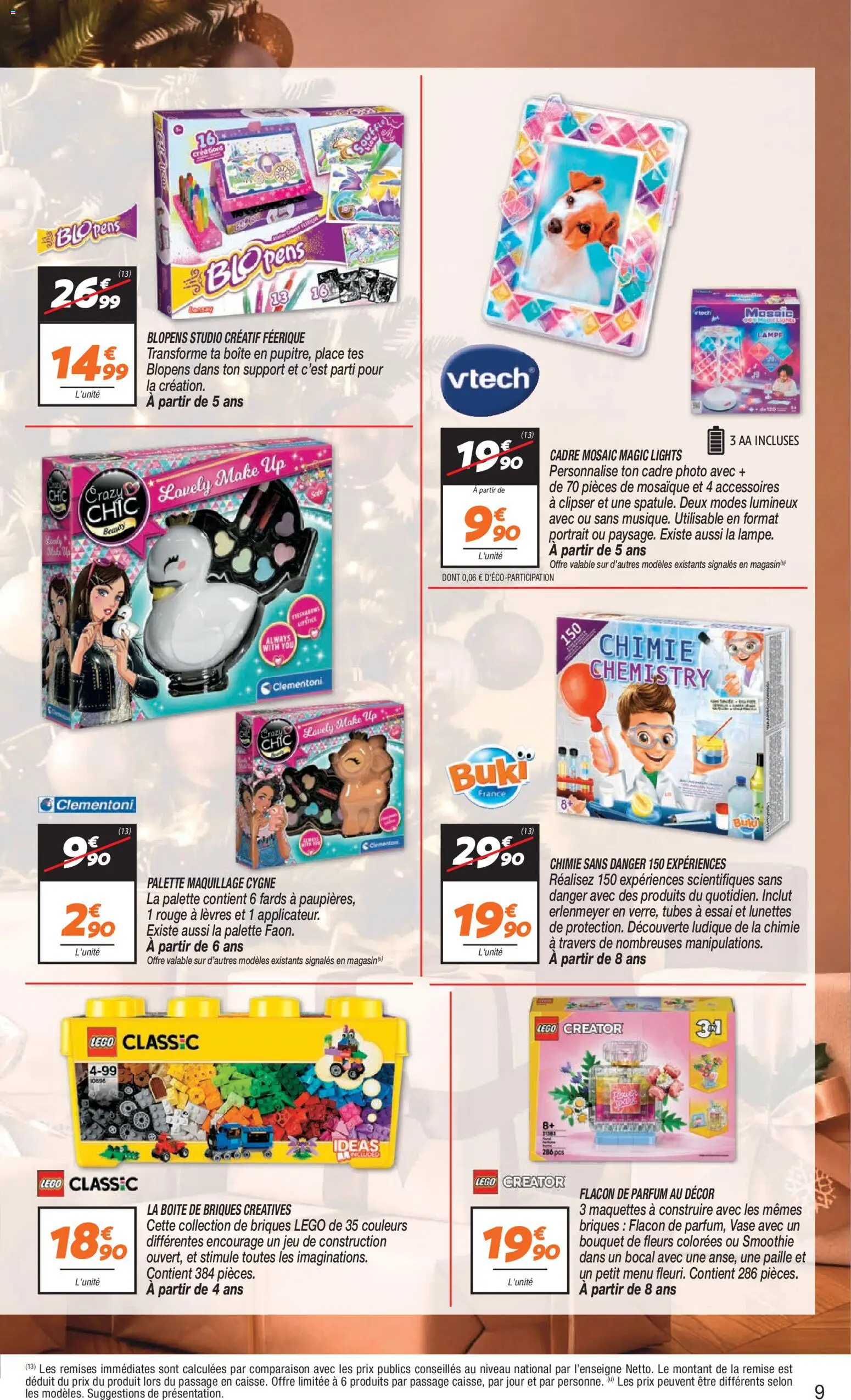 Prévisualisation de Netto - Jouets noël du magasin Netto formulaire valide 03/11/2026 - Café, Fleurs, Parfum, Maquillage, Lunettes, Bouquet de fleurs, Lampe, Rouge à lèvres
