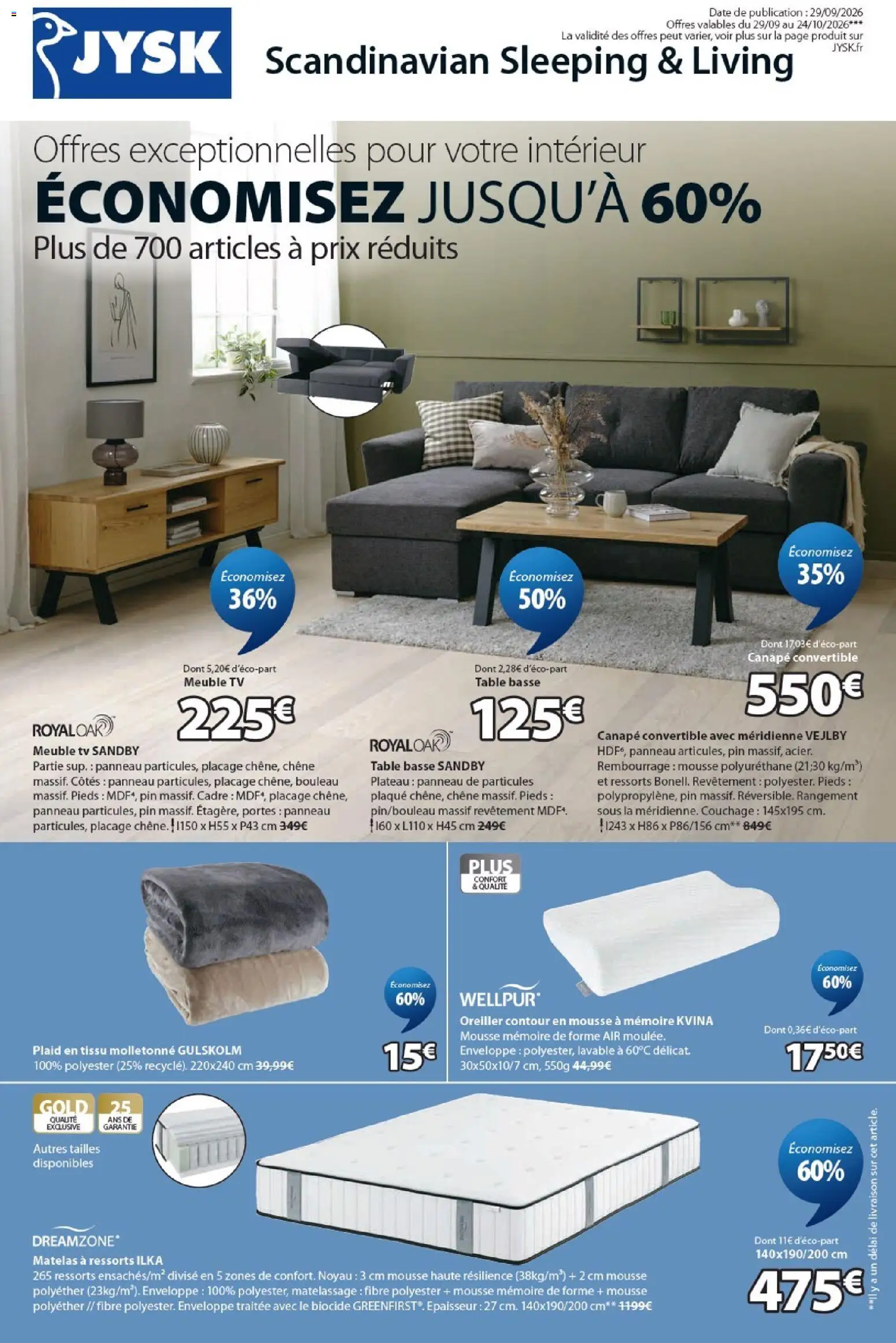 Prévisualisation de Jysk prospectus du magasin Jysk formulaire valide 29/09/2026