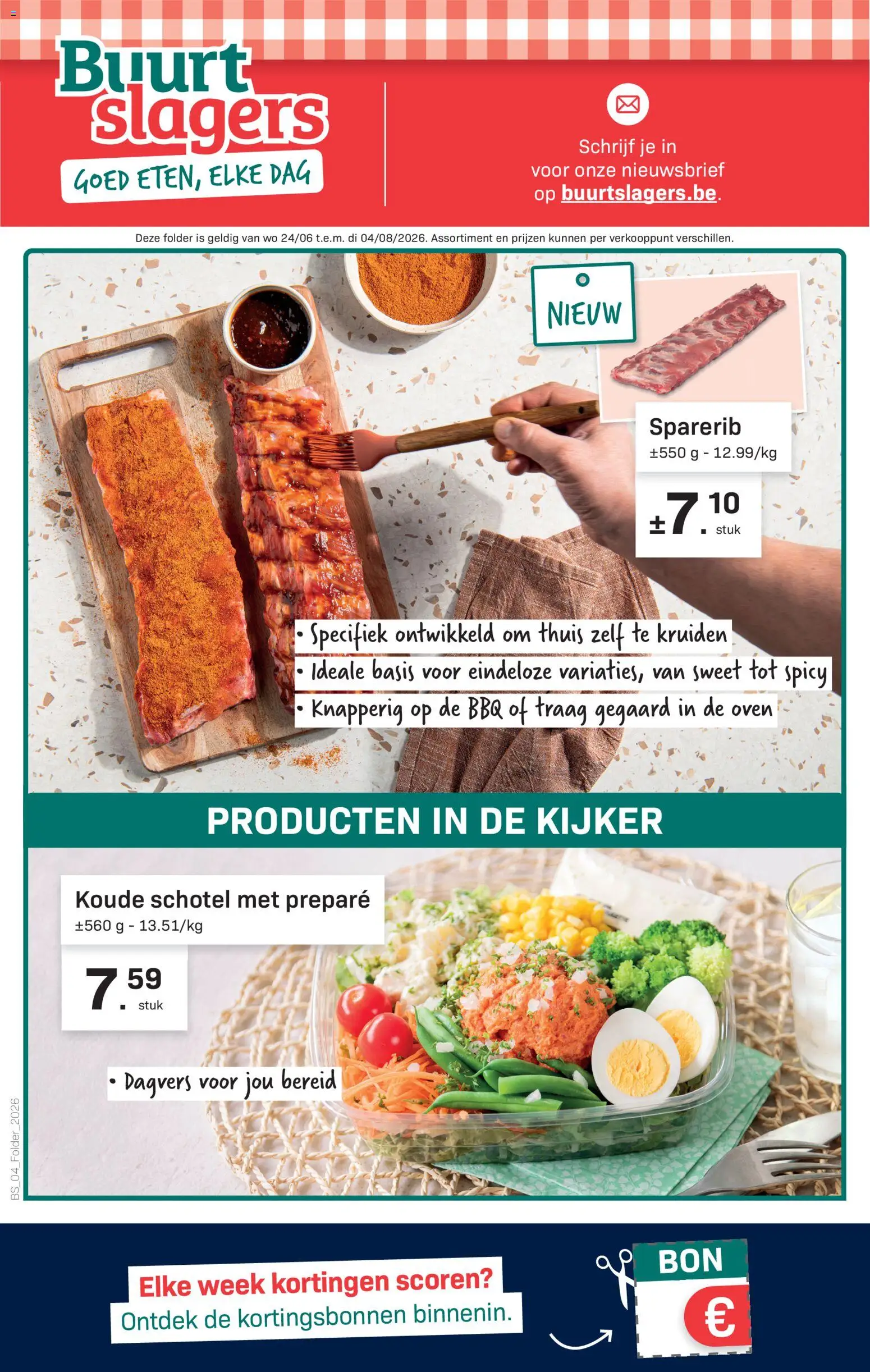 Voorbeeld van Buurtslagers Folder / Publicité van winkel Buurtslagers geldig vanaf 24/06/2026 - Kruiden, Oven, De oven