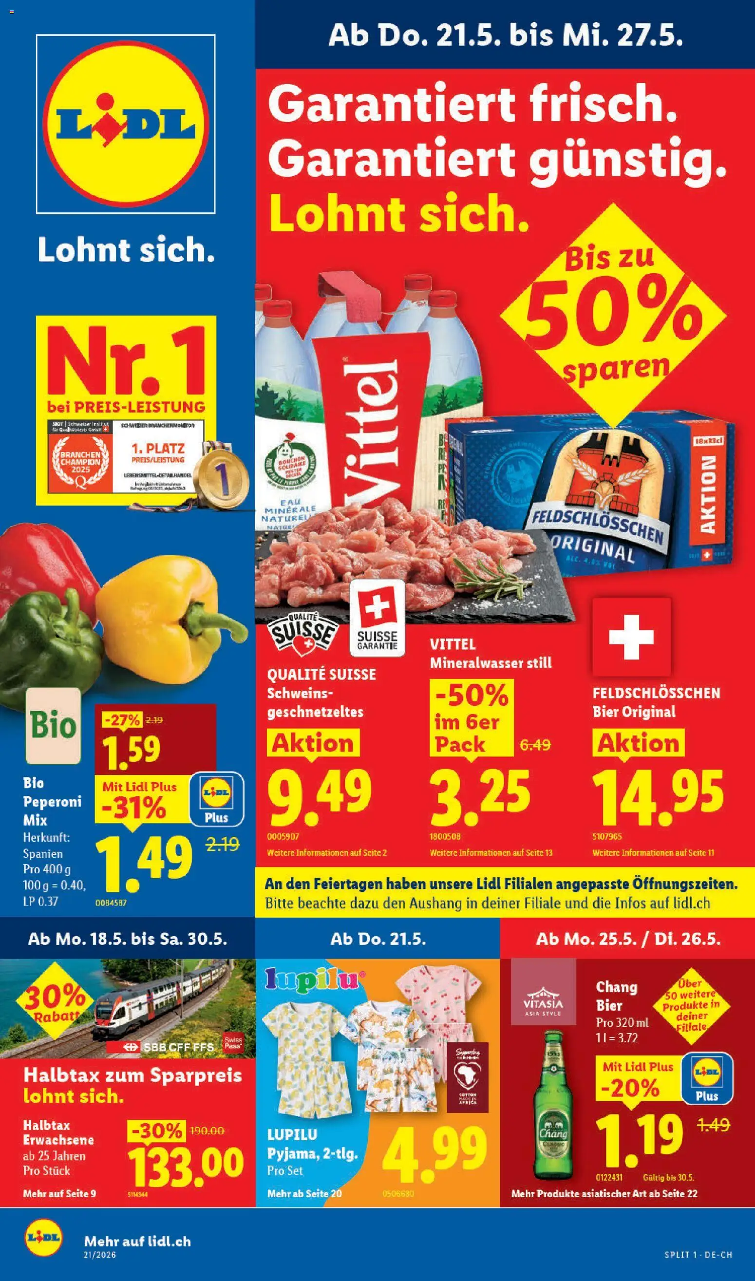 Vorschau des Merkblatts Lidl aktionen vom Shop Lidl gültig von 21.05.2026 bis 27.05.2026