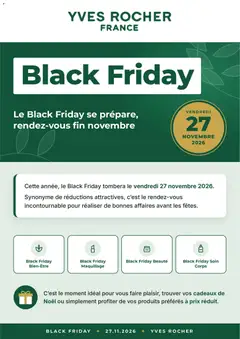 Prévisualisation de Yves Rocher Black Friday Annonce du magasin Yves Rocher formulaire valide 26/10/2026