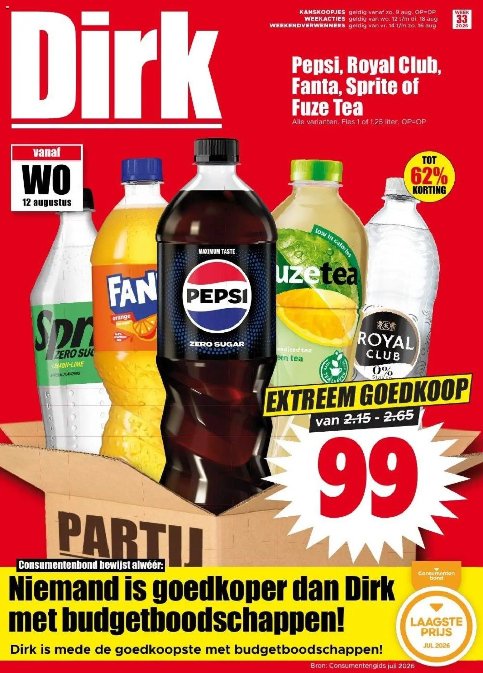 Voorbeeld van Dirk folder week 33 van winkel Dirk geldig vanaf 12-08-2026
