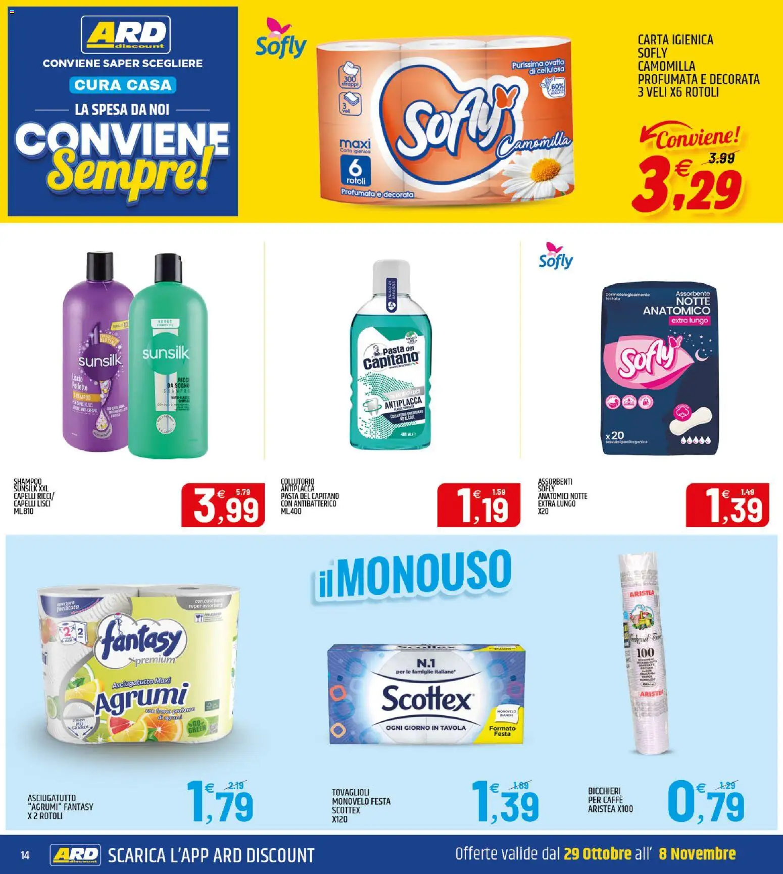 Anteprima dell'opuscolo ARD Discount volantino Donnalucata dal negozio ARD Discount valido da 25/10/2026 - Pasta, Caffè, Shampoo, Carta igienica, Collutorio, Assorbenti, Agrumi, Asciugatutto