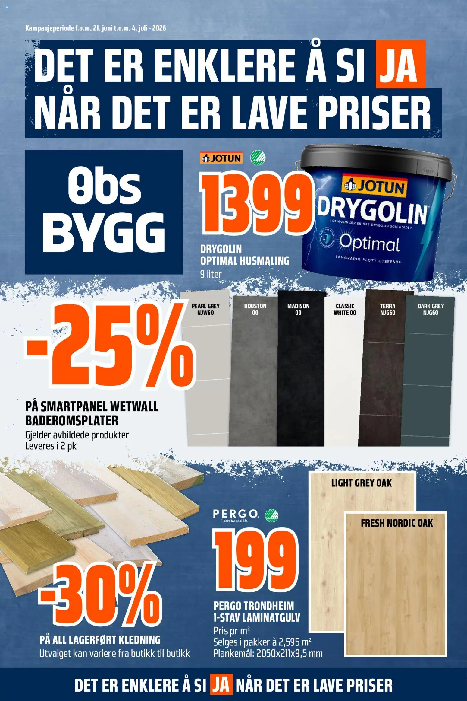 Forhåndsvis Obs Bygg kundeavis fra butikk Obs Bygg gyldig fra 21/06/2026