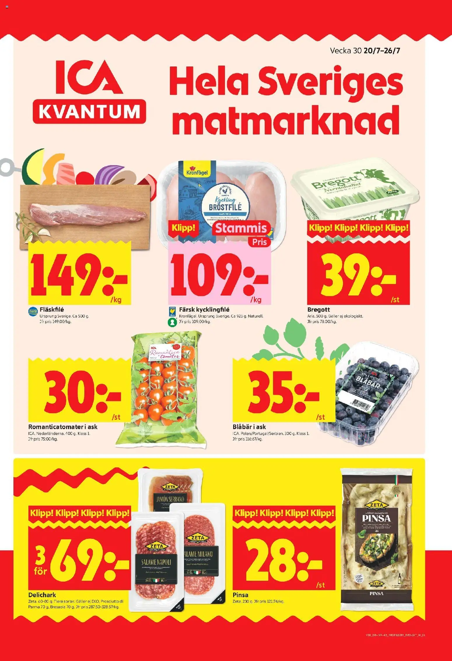 Förhandsgranska reklamblad ICA Kvantum erbjudanden från butik ICA Kvantum gäller från 20/07/2026