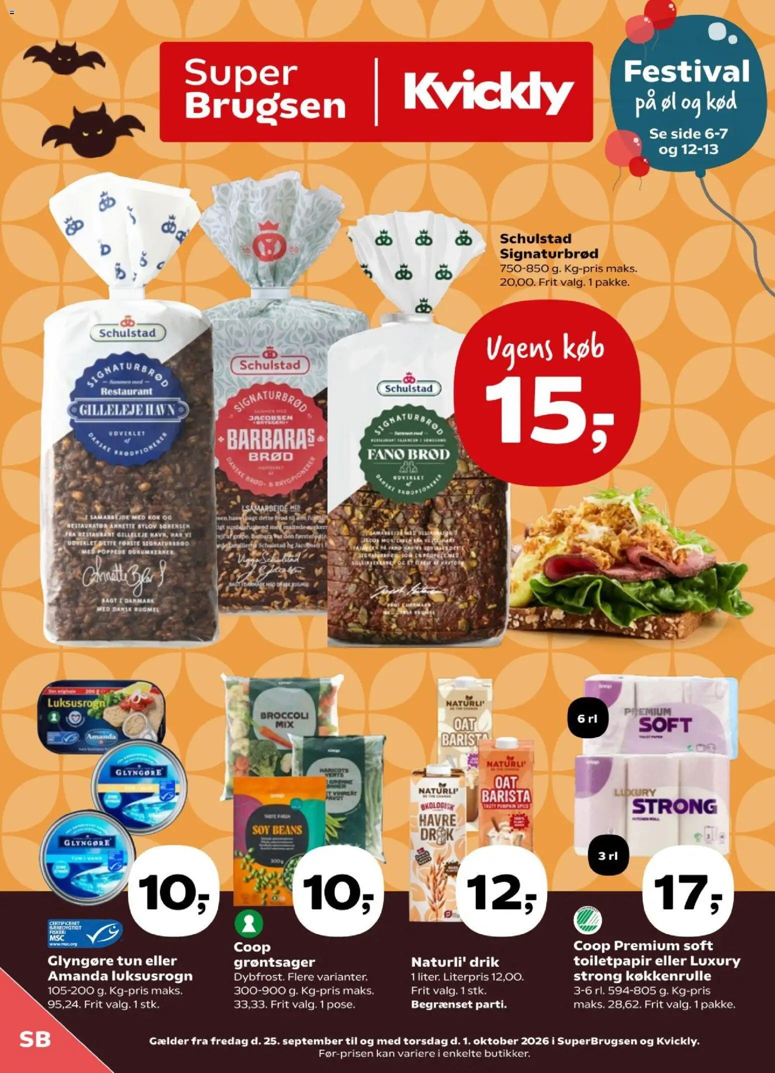 Eksempel på tilbudsavis Super Brugsen -Tilbudsavis uge 39 fra butik Super Brugsen gyldig fra 25/09/2026