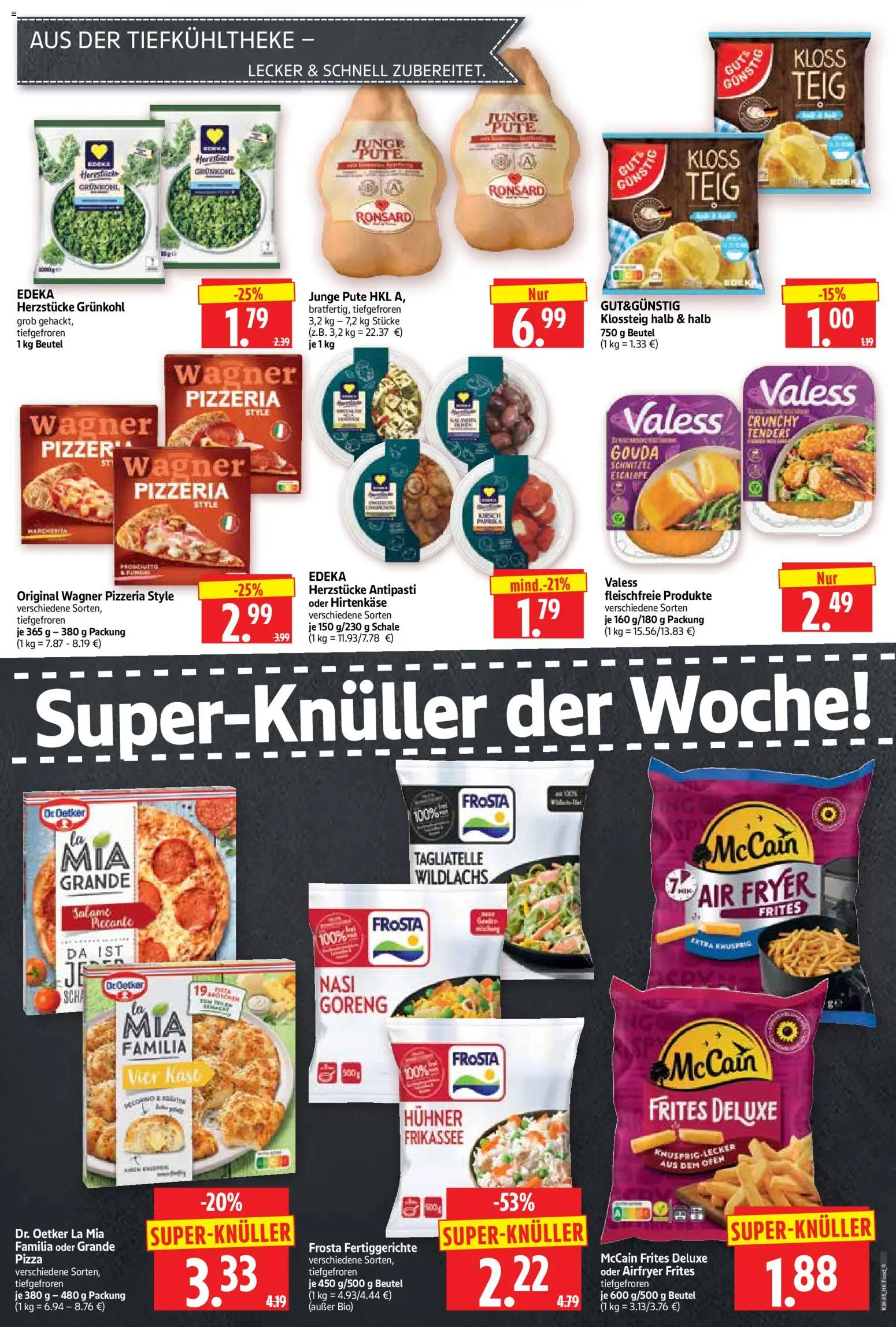 Vorschau von dem Prospekt des Geschäftes HERKULES, gültig ab dem 02.11.2026 - Pizza, Schnitzel, Ofen, Frosta, Gouda, Fertiggerichte, McCain, Pute