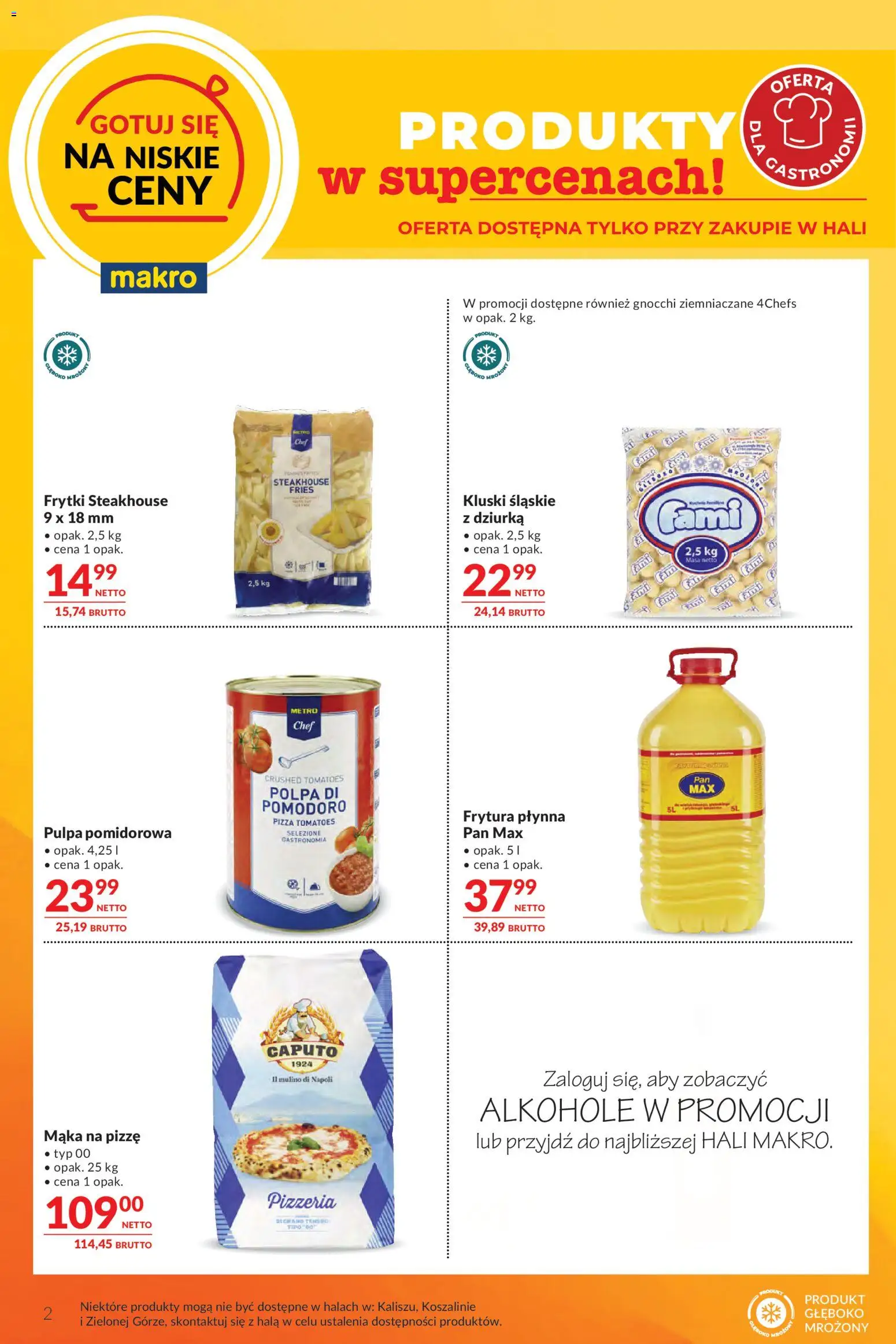 Pogląd gazetki "Makro gazetka - Oferta dla Gastronomii" ze sklepu Makro ważnej od 27.10.2026 - Pizza, Kluski śląskie, Gnocchi, Mąka, Frytki, Kluski, Frytura, Mąka na pizzę