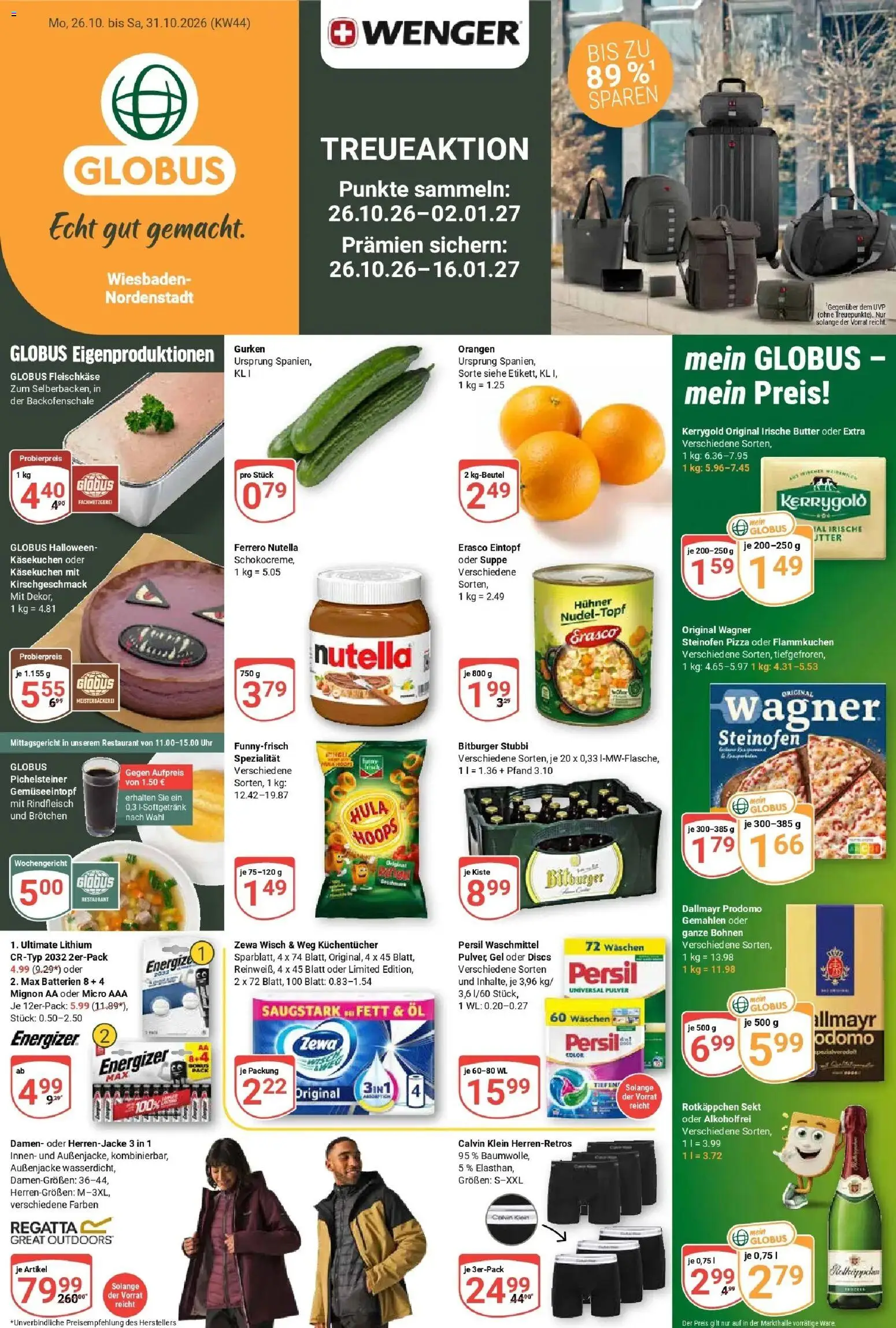 Vorschau von dem Prospekt des Geschäftes Globus, gültig ab dem 26.10.2026