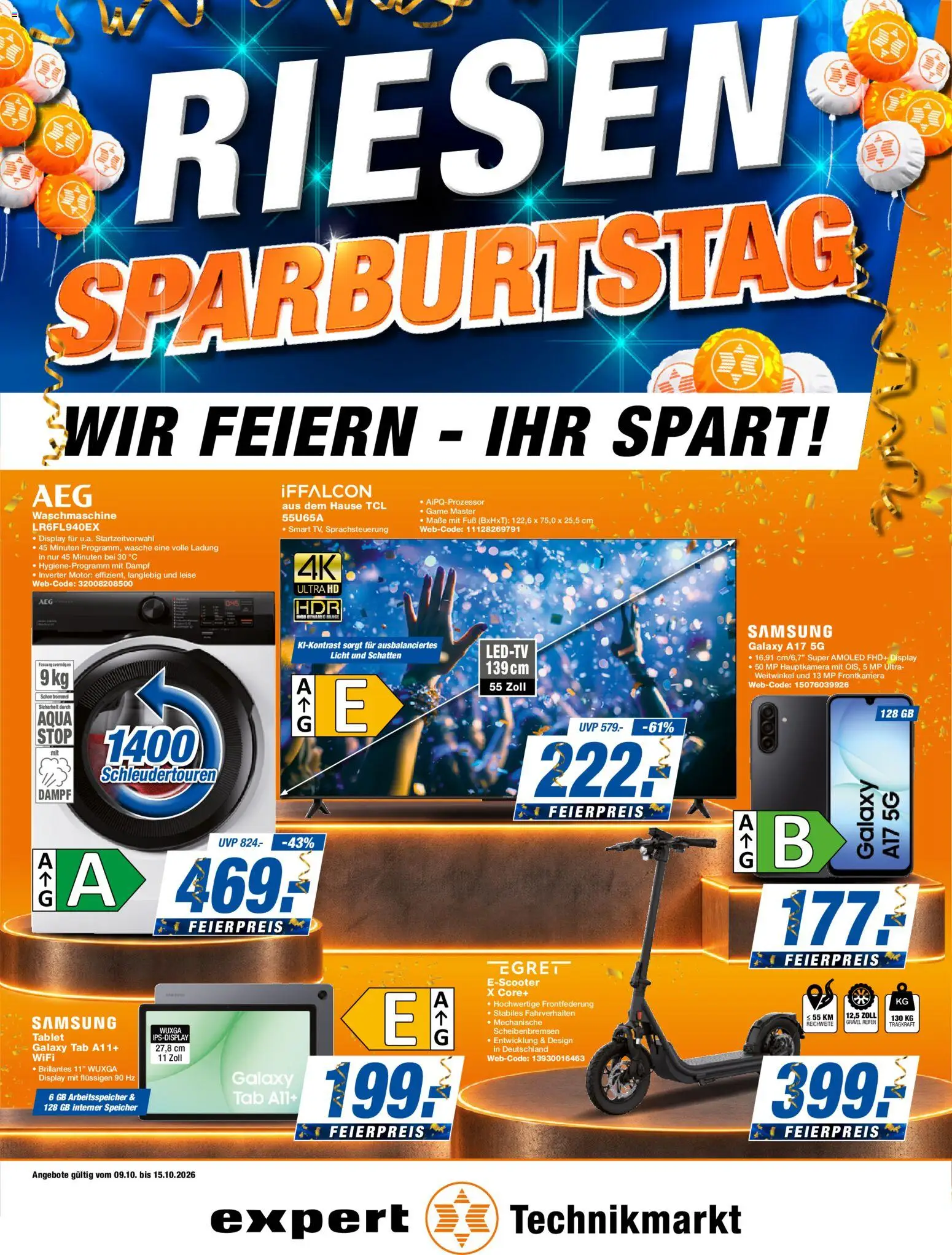 Vorschau von dem Prospekt des Geschäftes Expert, gültig ab dem 09.10.2026 - Samsung, Waschmaschine, Tablet