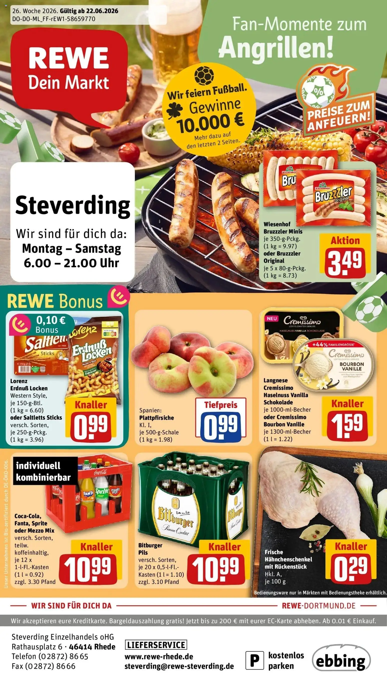 Vorschau von dem Prospekt des Geschäftes Rewe, gültig ab dem 21.06.2026