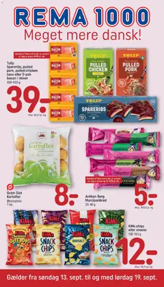 Eksempel på tilbudsavis Rema 1000 - Tilbudsavis uge 38 fra butik Rema 1000 gyldig fra 13/09/2026