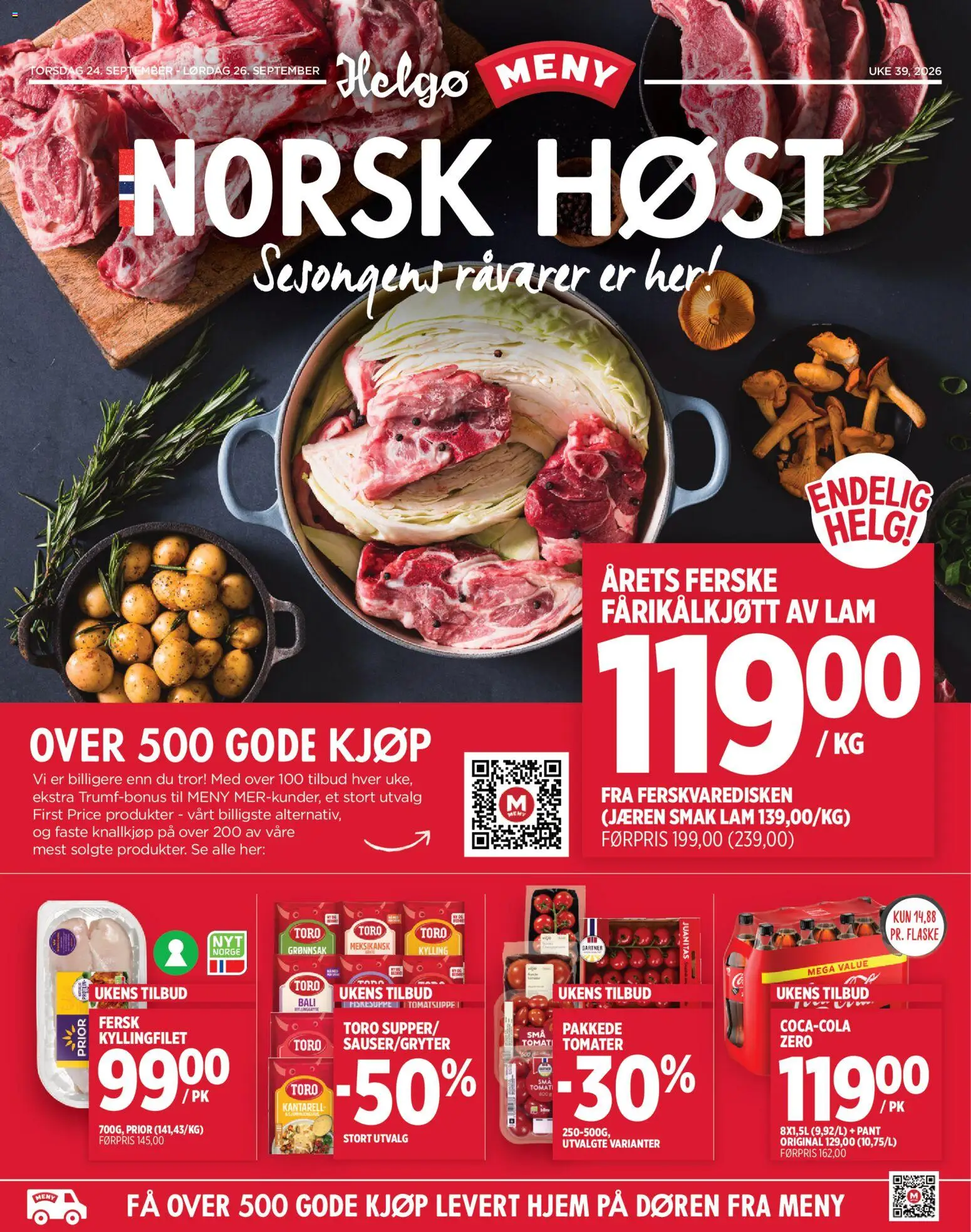 Forhåndsvis Meny Helgø kundeavis fra butikk Meny gyldig fra 24/09/2026