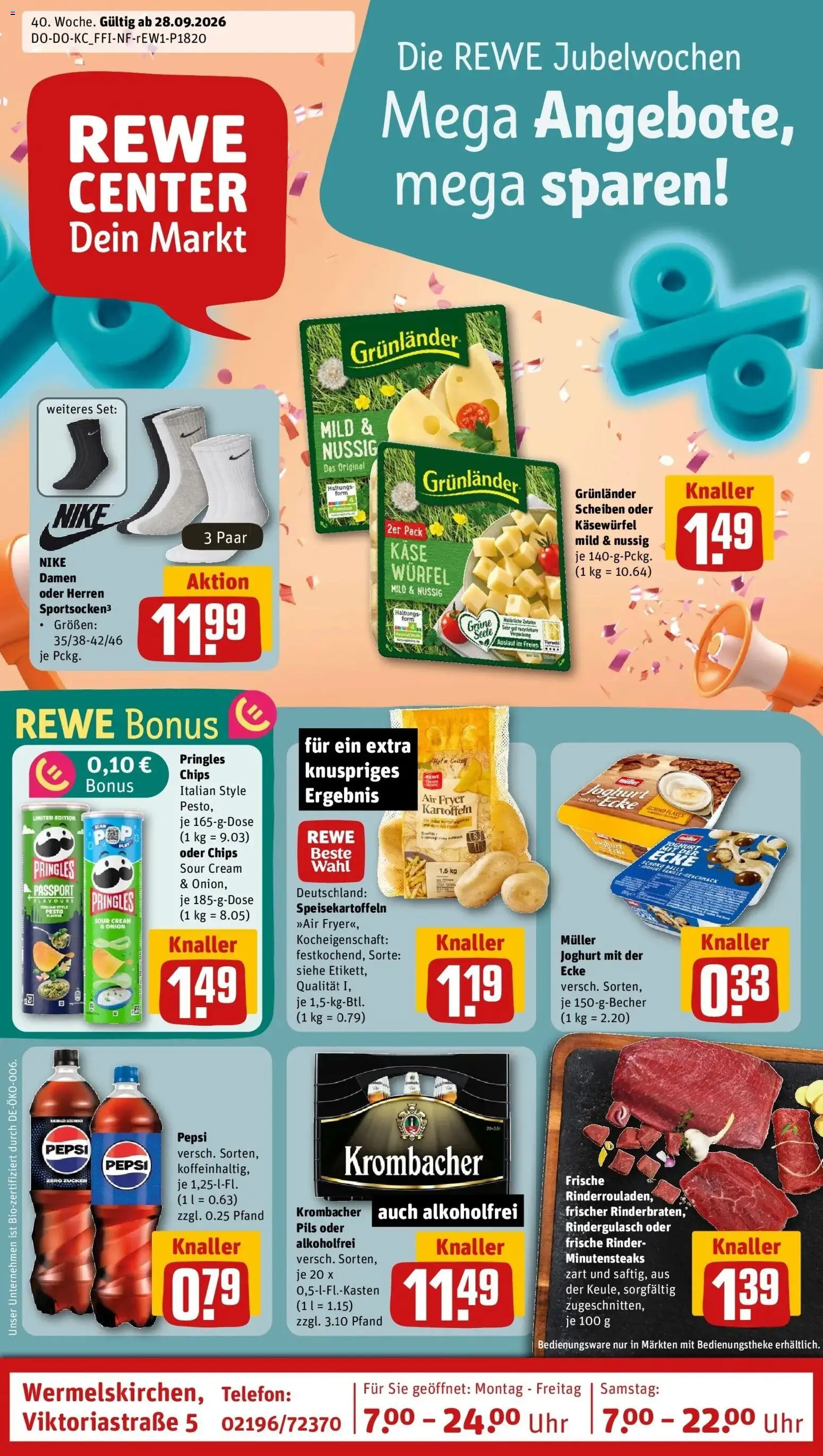 Vorschau von dem Prospekt des Geschäftes Rewe, gültig ab dem 28.09.2026