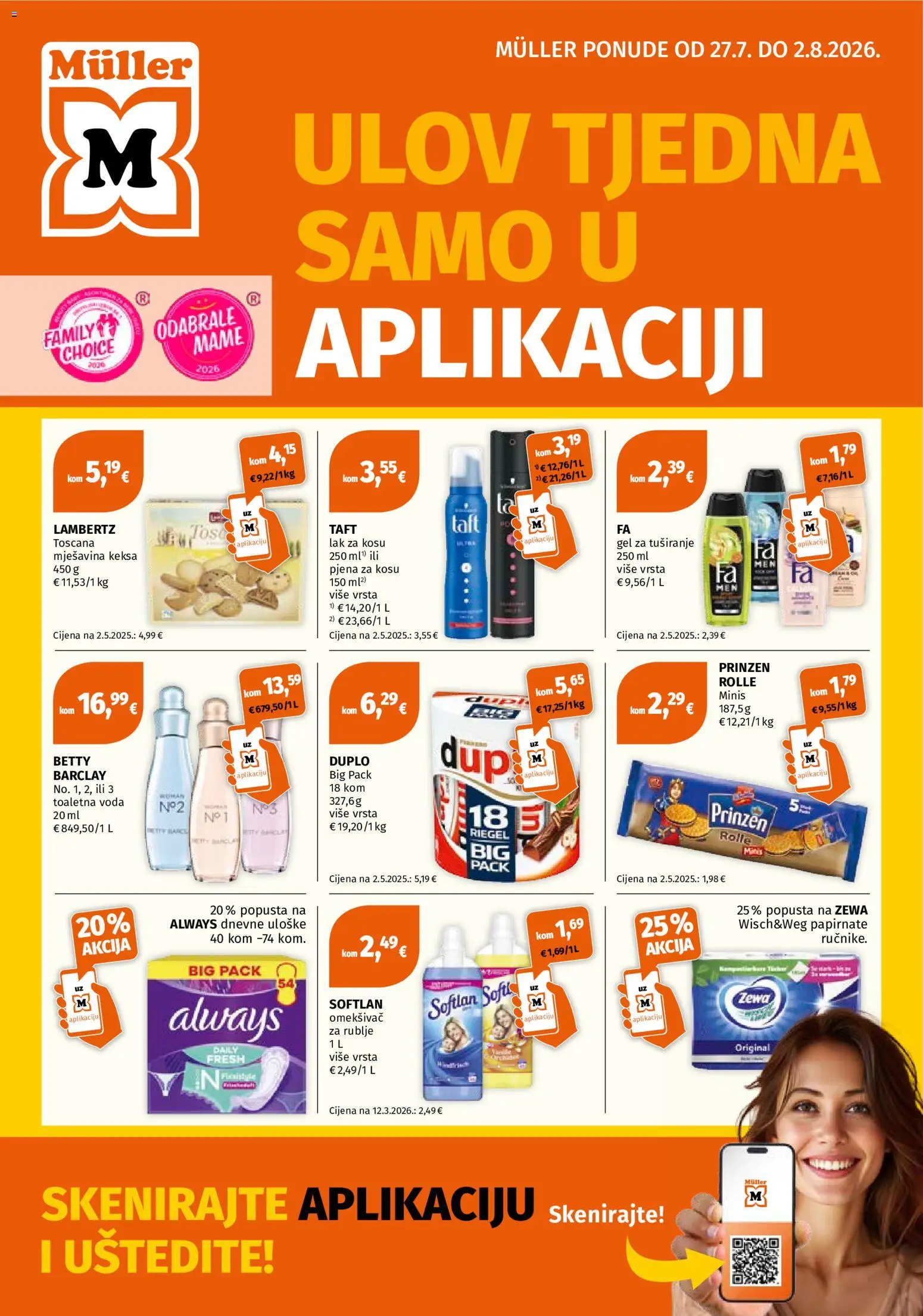 Pregled letka Müller Ponude trgovine Müller vrijedi od 27.07.2026