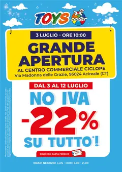 Anteprima dell'opuscolo Toys Center volantino Acireale dal negozio Toys Center valido da 03/07/2026