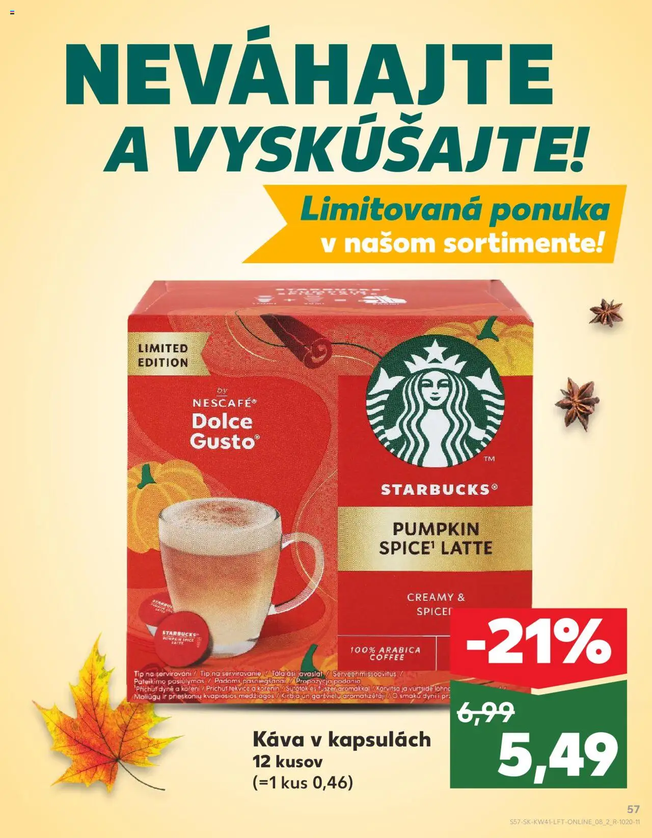 Náhľad Kaufland letáku platného od 09.10.2025 - Káva