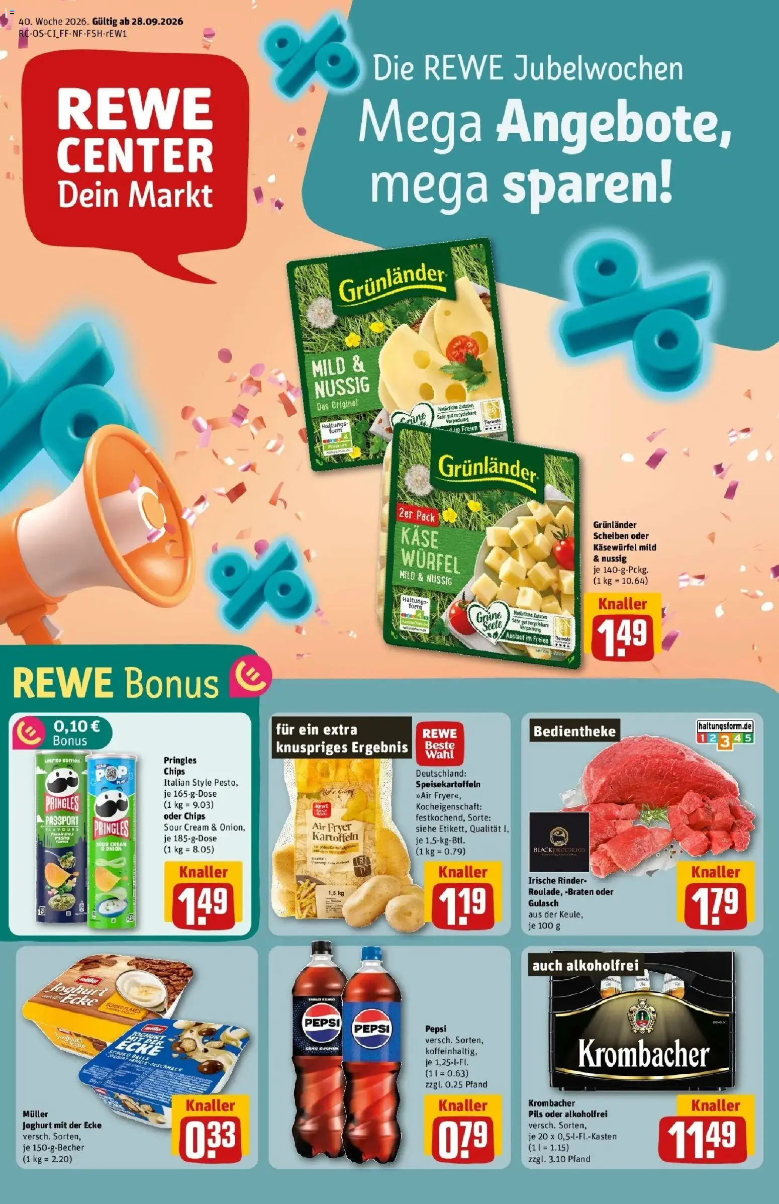 Vorschau von dem Prospekt des Geschäftes Rewe, gültig ab dem 28.09.2026