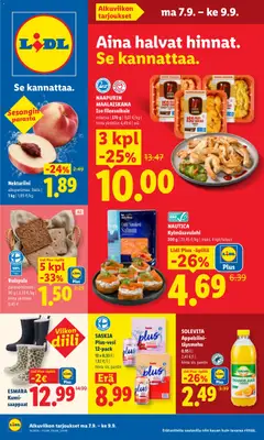 Kaupan Lidl Lidl tarjoukset - Helsinki esikatselu, voimassa 07/09/2026