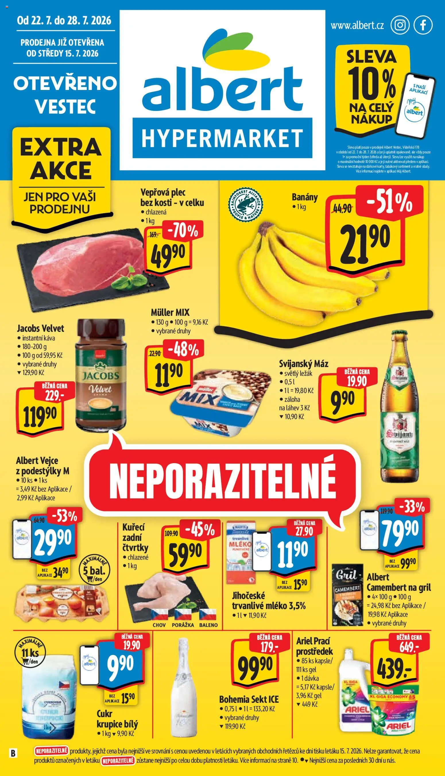 Náhled nabídky: Albert Albert leták - Hypermarket - Vestec platný od 22.07.2026