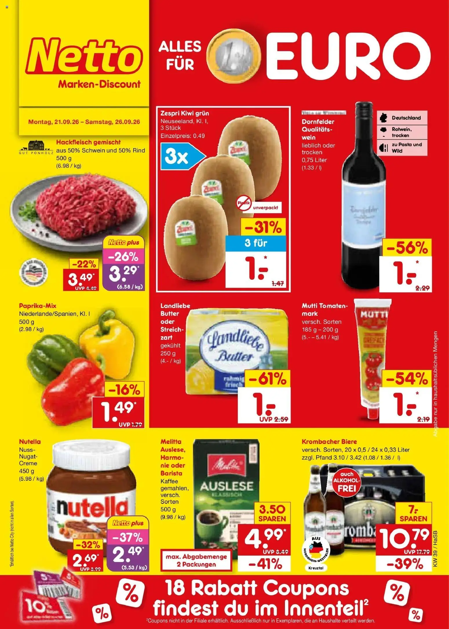 Vorschau von dem Prospekt des Geschäftes Netto Marken-Discount, gültig ab dem 21.09.2026
