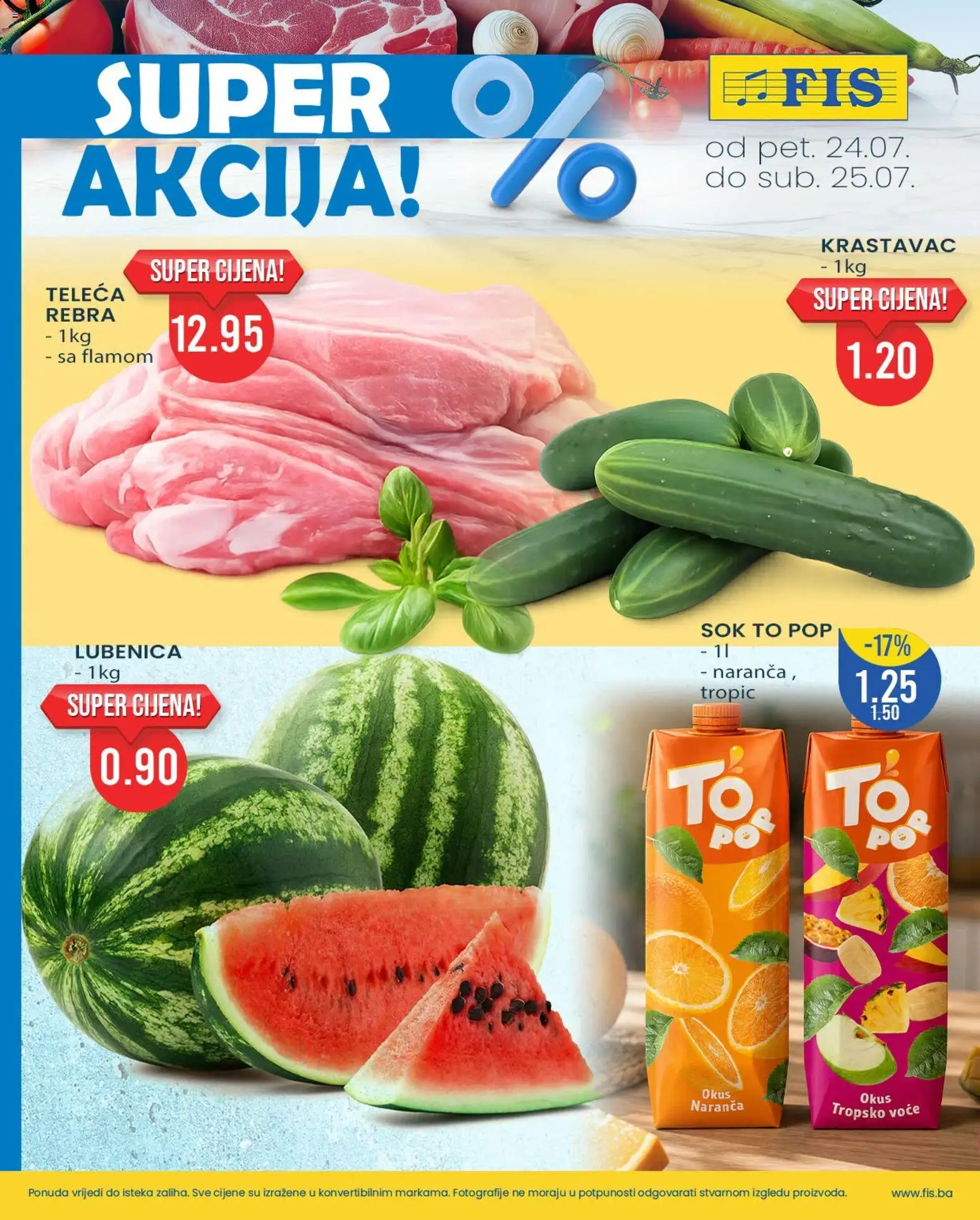 Pregled letka FIS super akcija trgovine FIS vrijedi od 24.07.2026