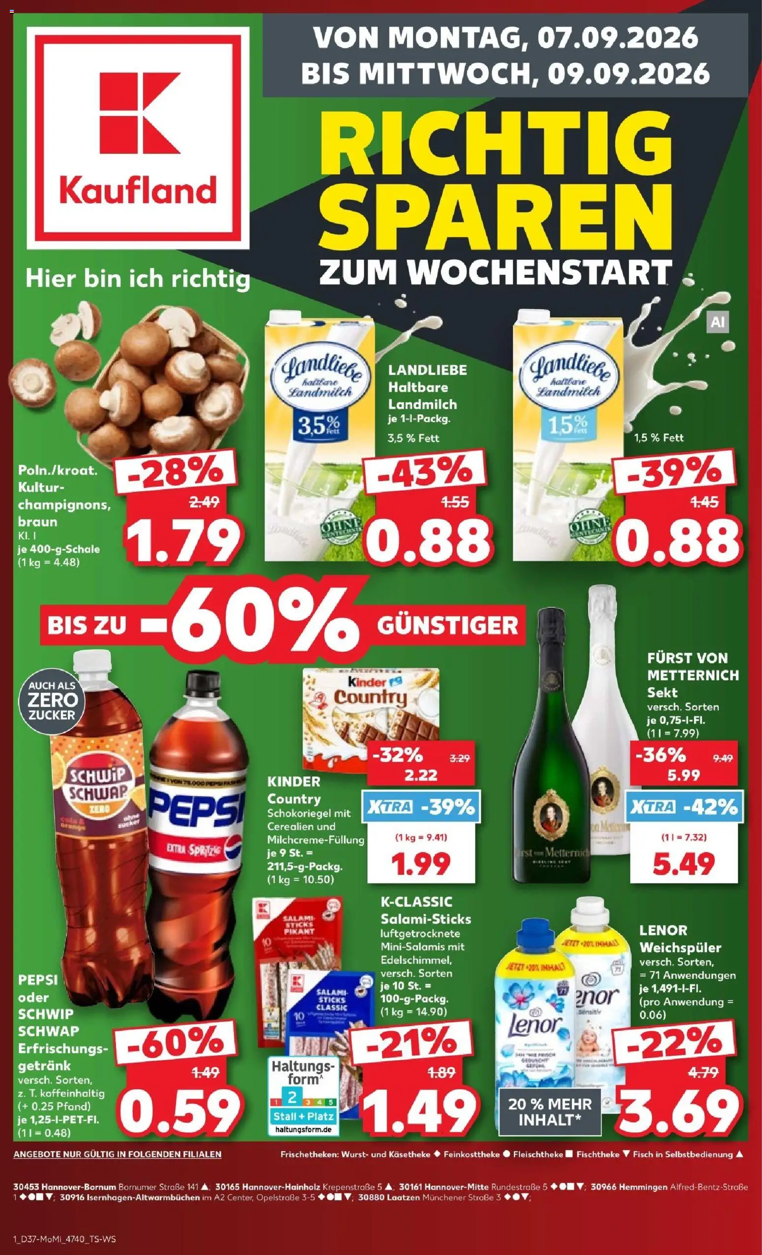 Náhled nabídky: Kaufland Německo Kaufland Německo leták - Wochenstart platný od 07.09.2026