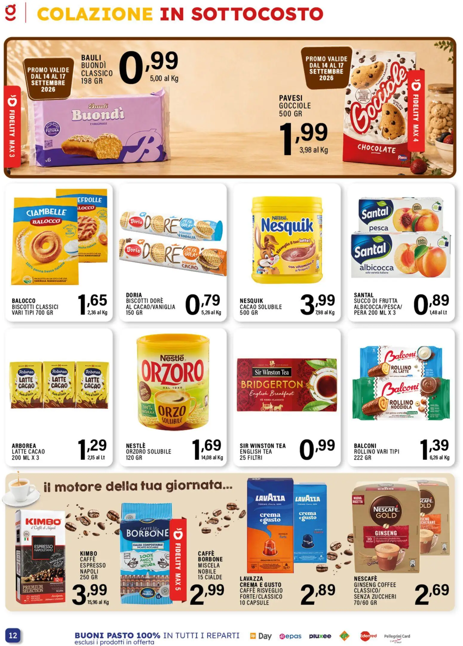 Anteprima dell'opuscolo GECOP volantino dal negozio GECOP valido da 07/09/2026 - Caffè, Latte, Lavazza, Borbone, Cialde, Succo, Succo di frutta, Tè nero