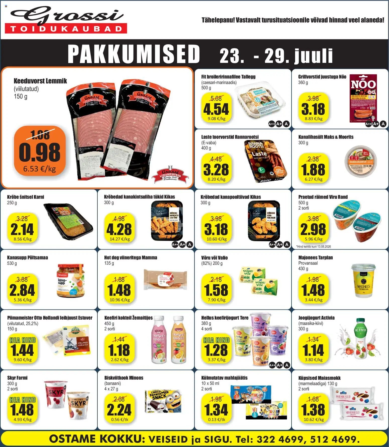 Grossi Toidukaubad kliendilehe eelvaade alates 23.07.2026