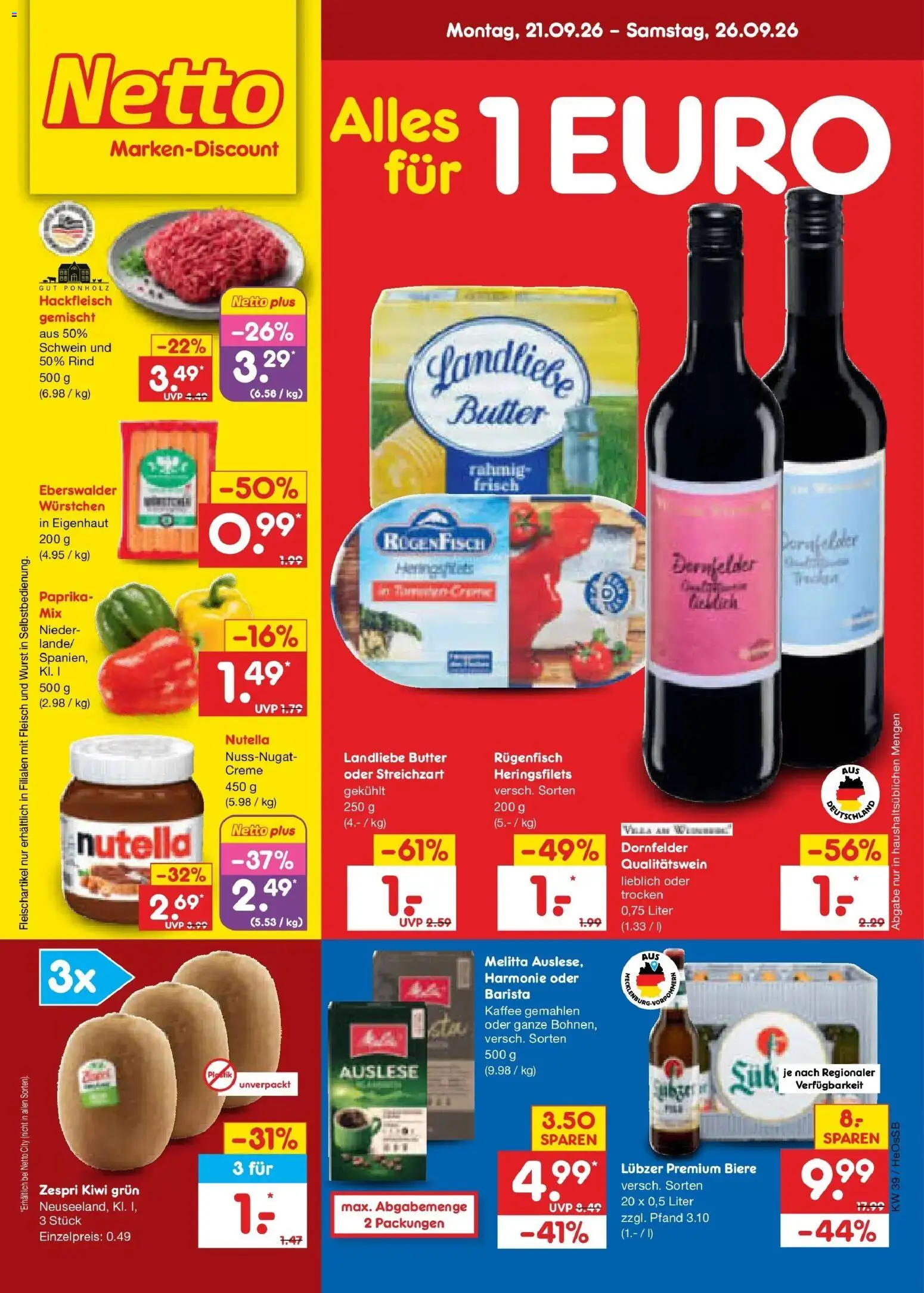 Vorschau von dem Prospekt des Geschäftes Netto Marken-Discount, gültig ab dem 21.09.2026