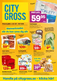 Förhandsgranska reklamblad City Gross erbjudanden från butik City Gross gäller från 13/07/2026