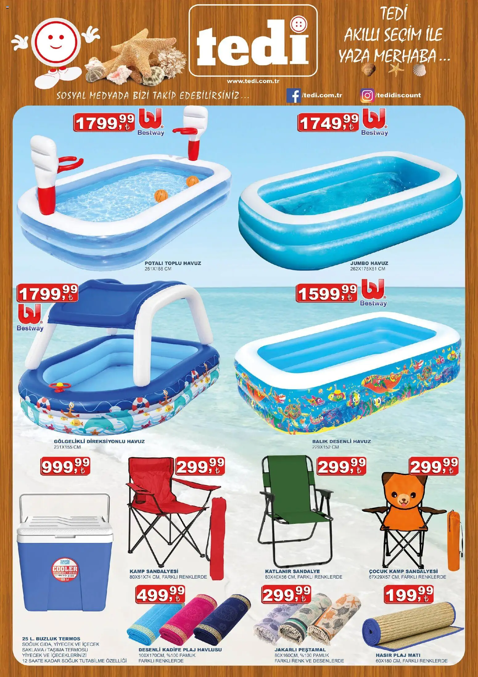 Tedi Tedi Katalog 08.07.2026 - Broşürünün önizlemesi - Balık, Termos, Sandalye
