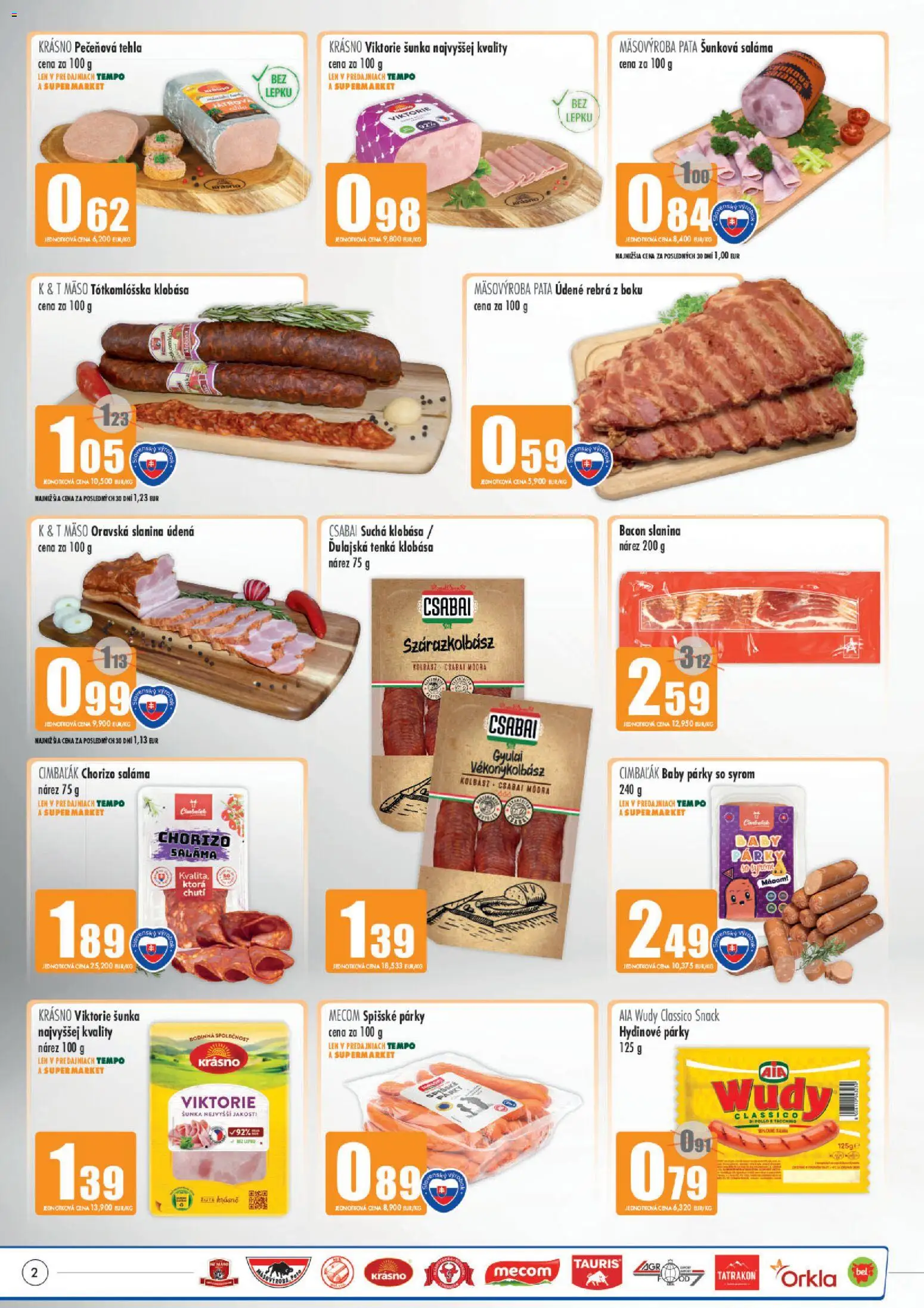 Náhľad COOP Jednota letáku platného od 15.10.2026 - Mäso, Klobása, Šunka, Slanina, Párky, Saláma, Údené rebrá