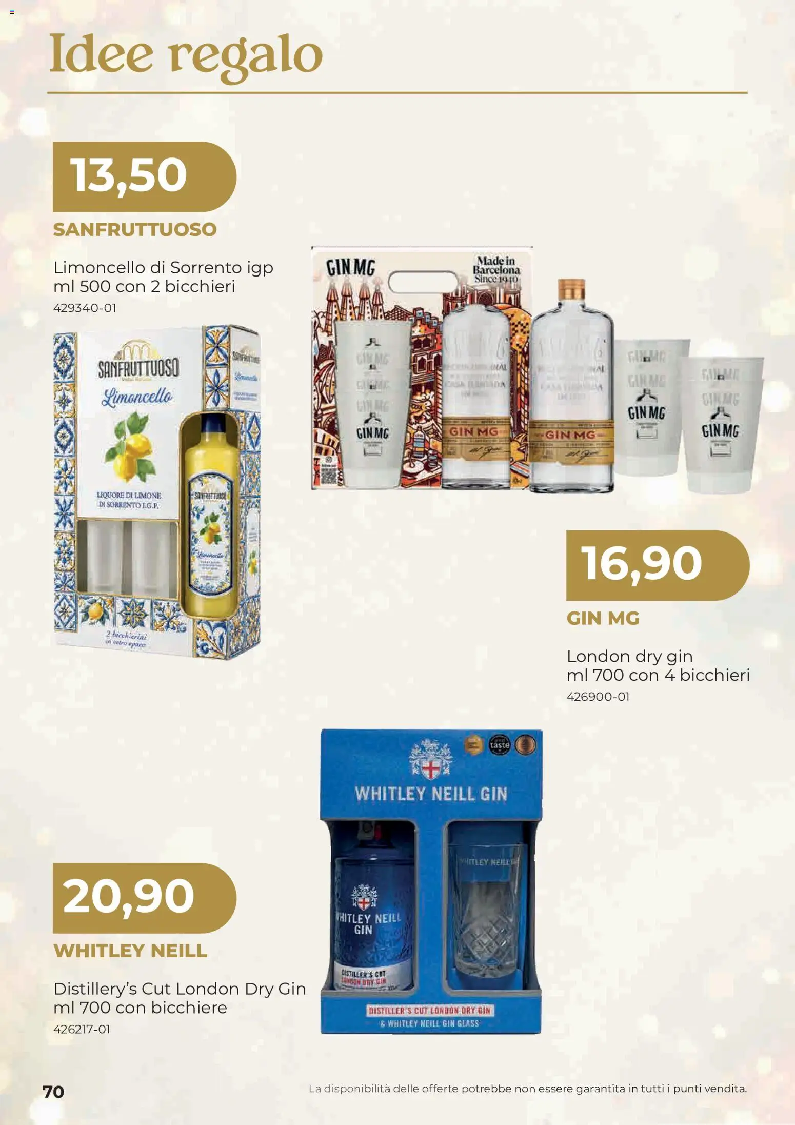 Anteprima dell'opuscolo Sogegross volantino Strenne dal negozio Sogegross valido da 27/10/2026 - Gin, Limone, Limoncello, Liquore, Bicchiere