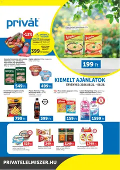 PRIVÁT - PRIVÁT Déli vármegyék megtekintése, amely érvényes 2026.08.21.-től