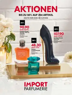 Vorschau des Merkblatts Import Parfumerie aktionen vom Shop Import Parfumerie gültig von 20.08.2026 bis 16.09.2026