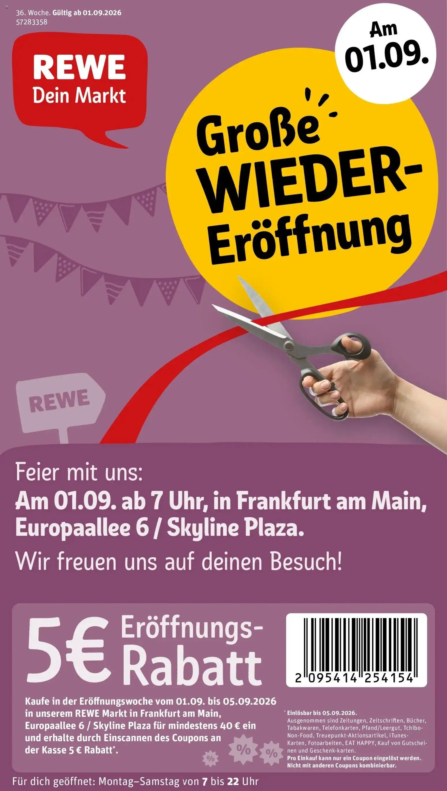 Vorschau von dem Prospekt des Geschäftes Rewe, gültig ab dem 31.08.2026